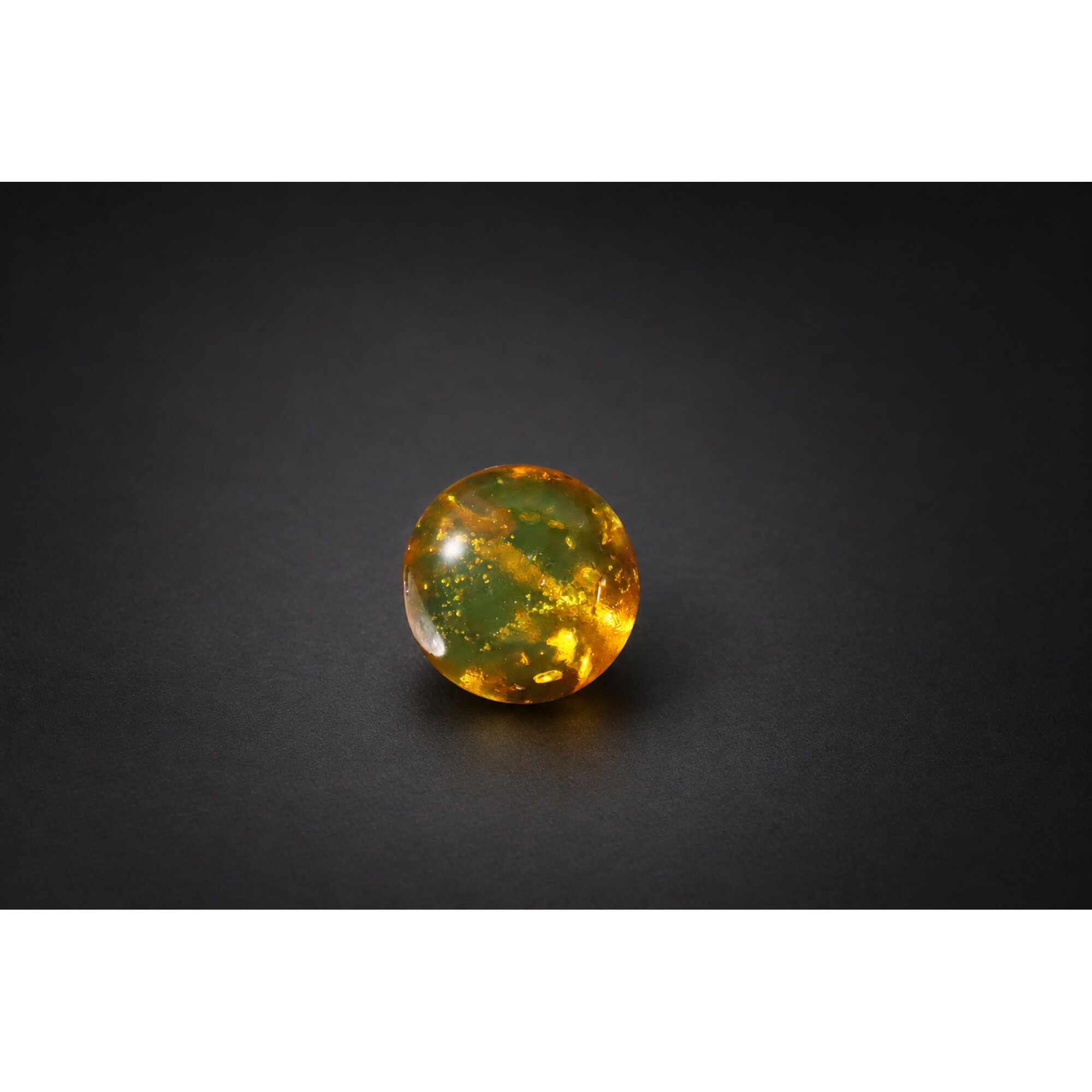Pure natural orange green Dominican amber spheres/ball 22.5mm – photo 3