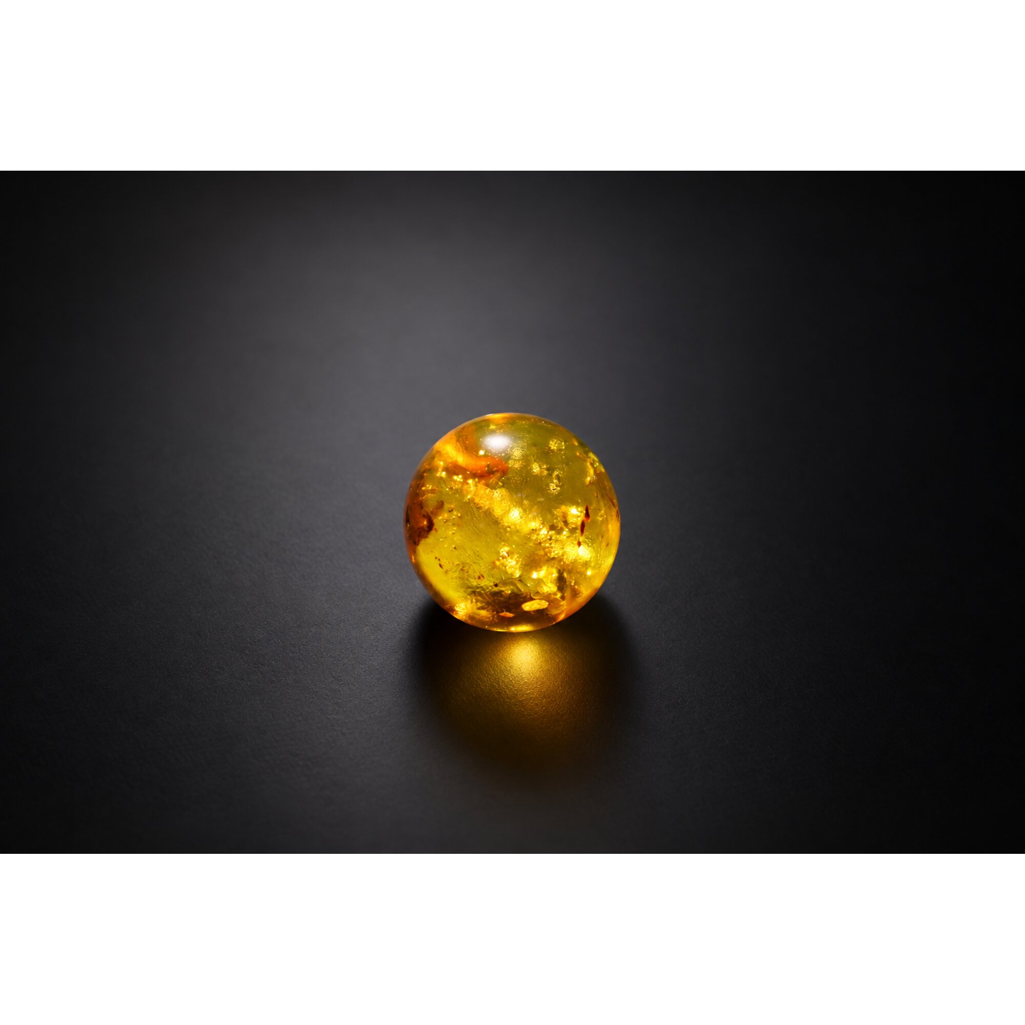 Pure natural orange green Dominican amber spheres/ball 22.5mm – photo 4