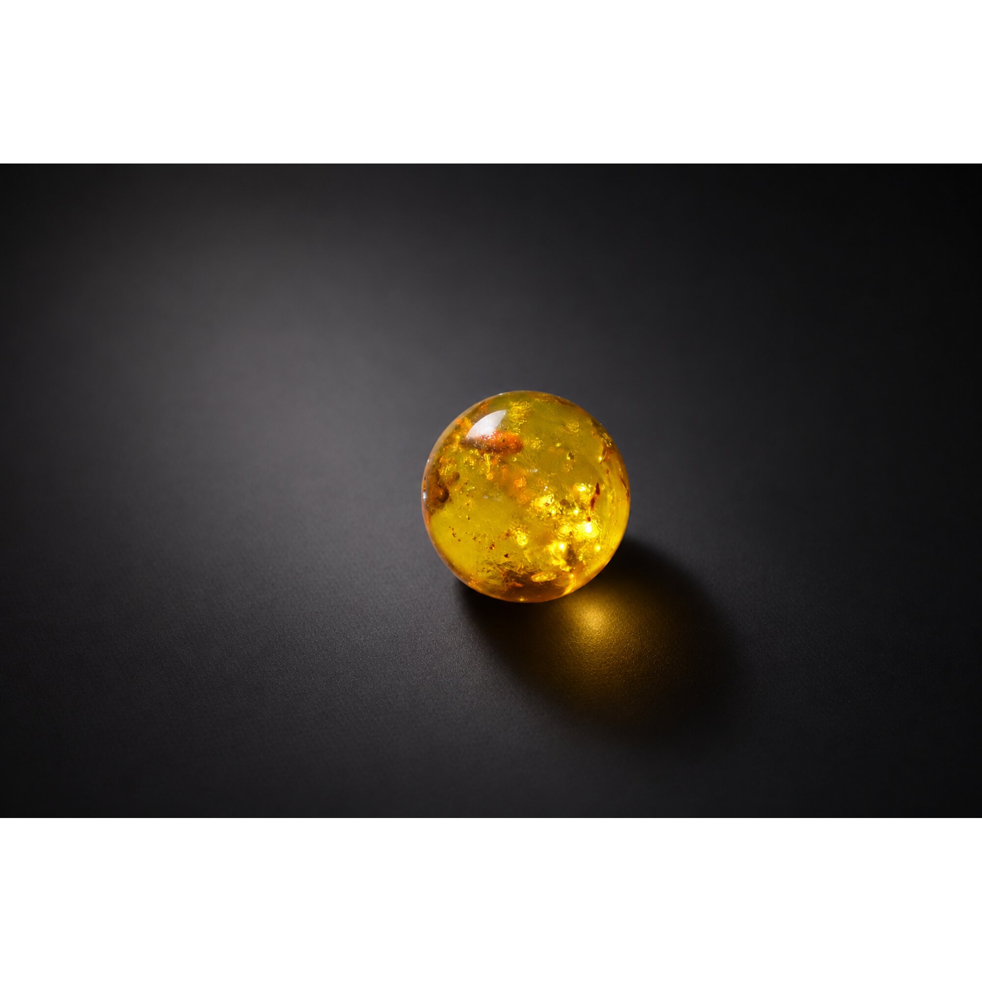 Pure natural orange green Dominican amber spheres/ball 22.5mm – photo 5