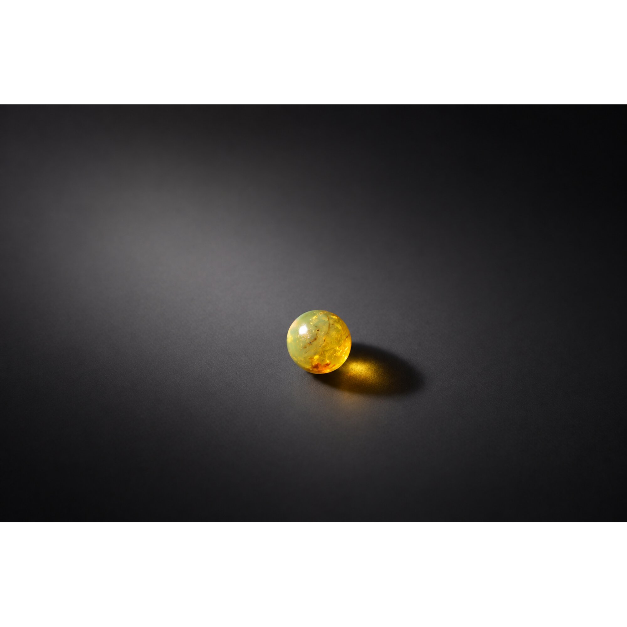 Natural light blue Dominican amber sphere/ball 10.5mm – photo 4