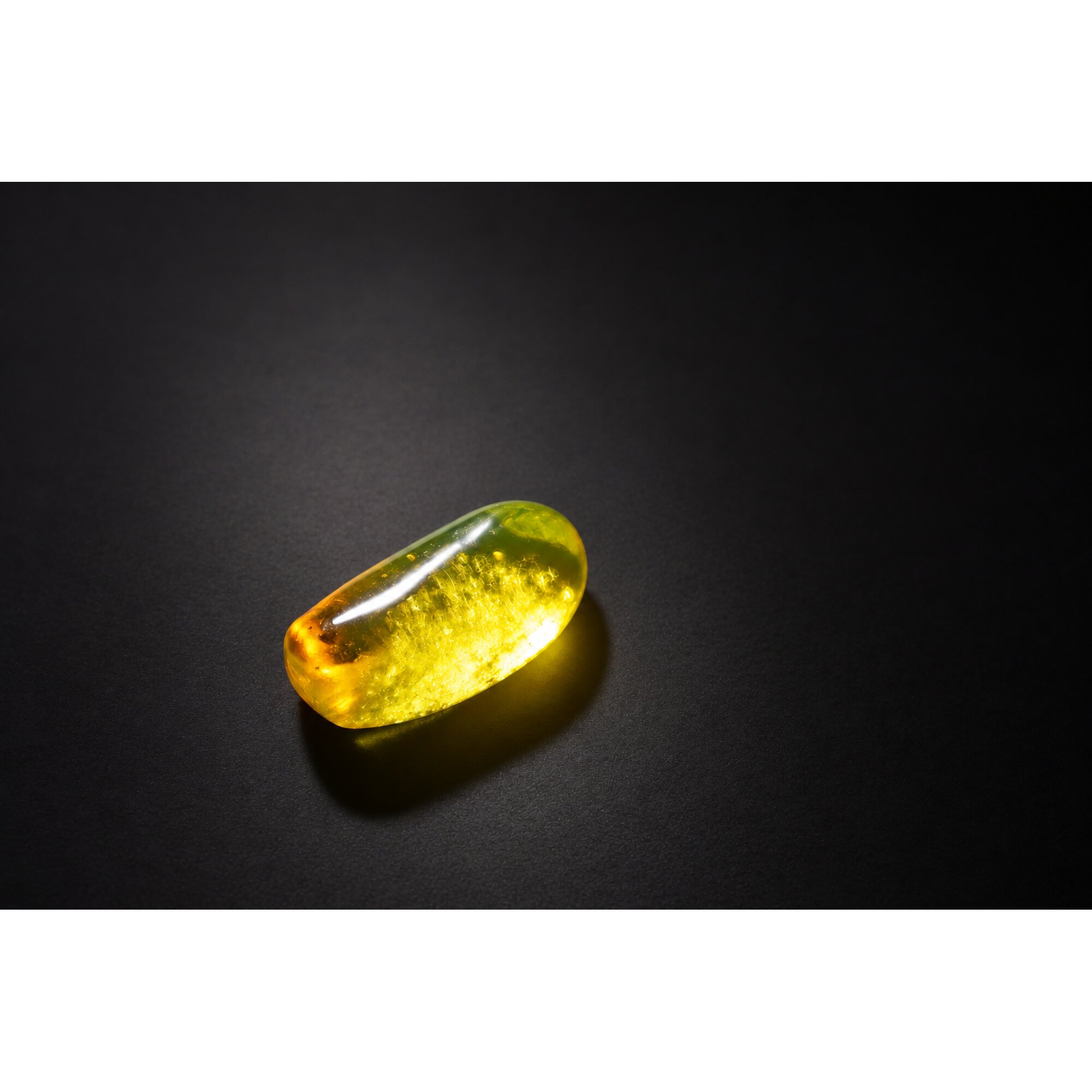 Authentic yellow Dominican amber fly insect stone 25mm – photo 5