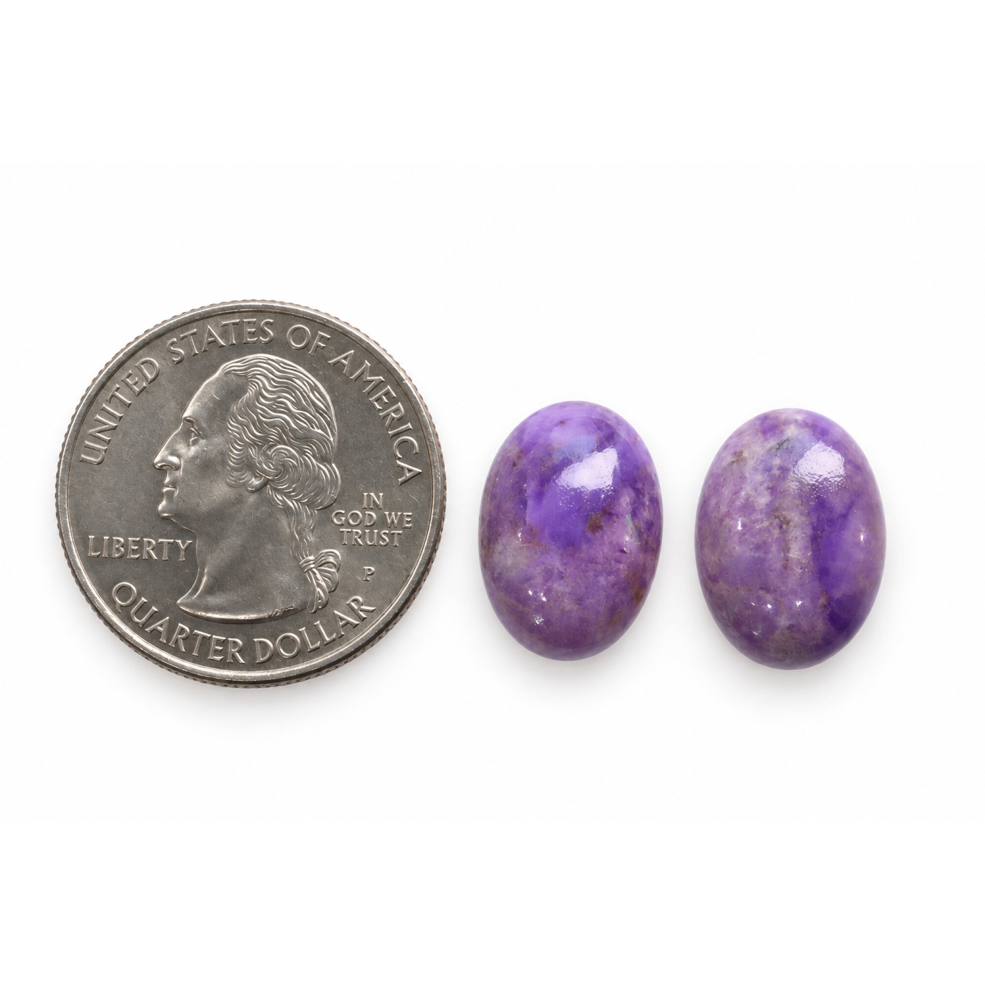 Original purple sugilite matched pair 14.5mm – photo 4