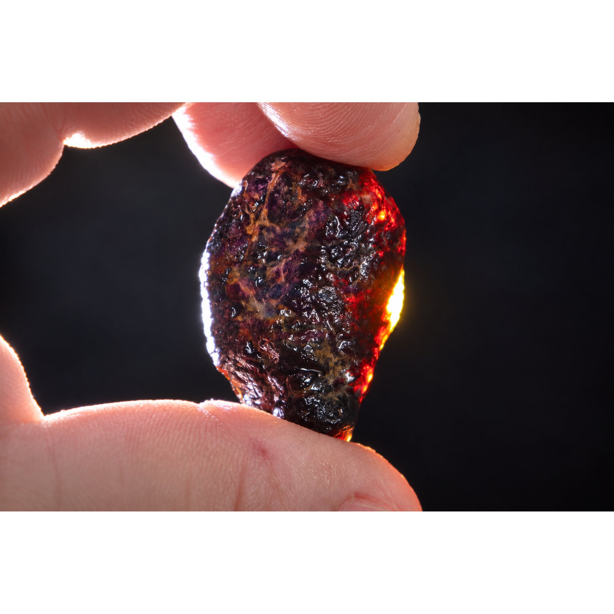 Genuine sky blue rough specimen Dominican amber 40mm – photo 11