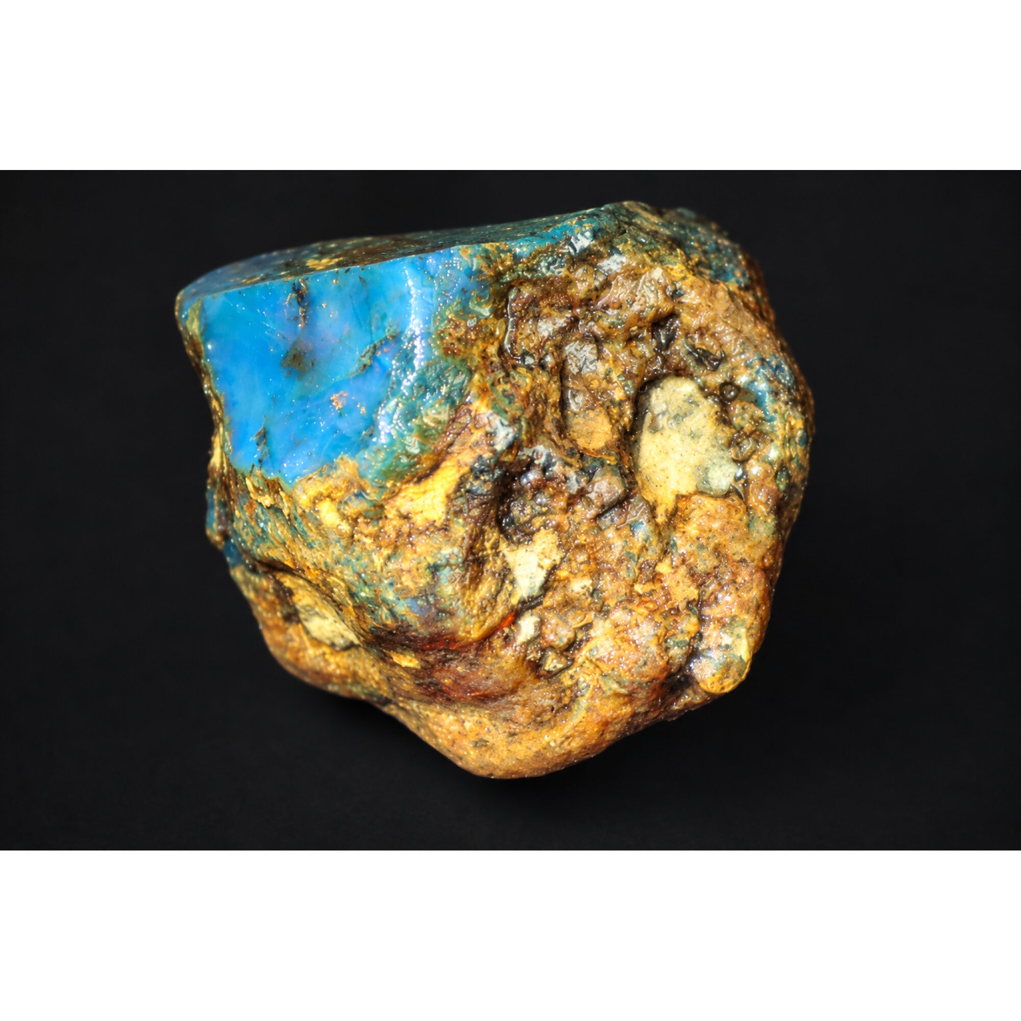 Genuine green blue rough specimen Dominican amber 35mm – photo 11