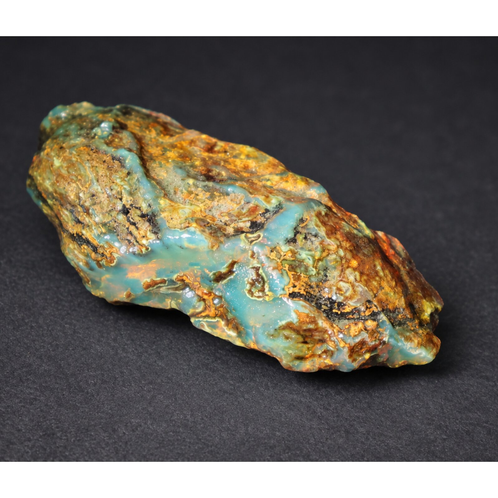 Genuine sky blue rough specimen Dominican amber 60mm
