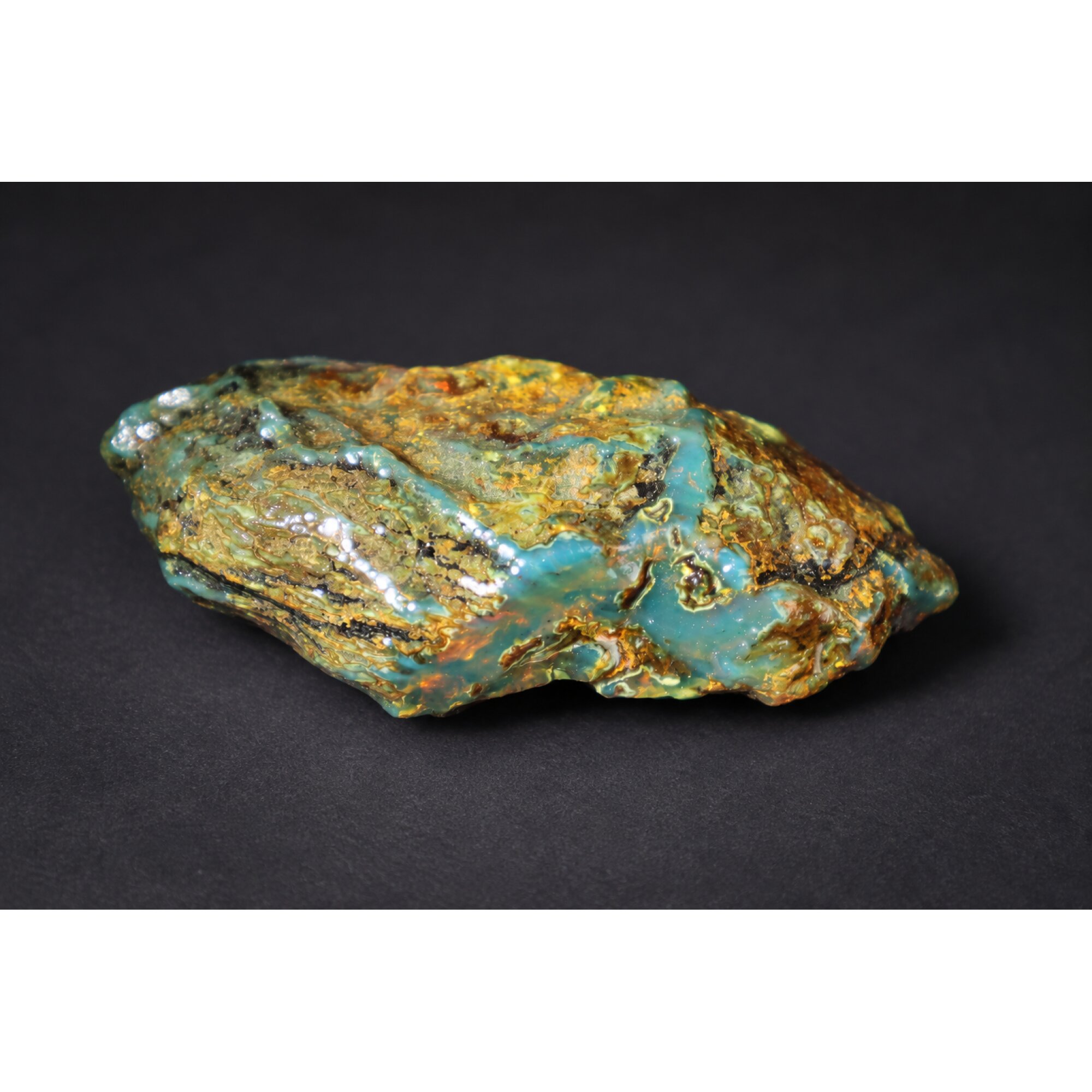 Genuine sky blue rough specimen Dominican amber 60mm – photo 6