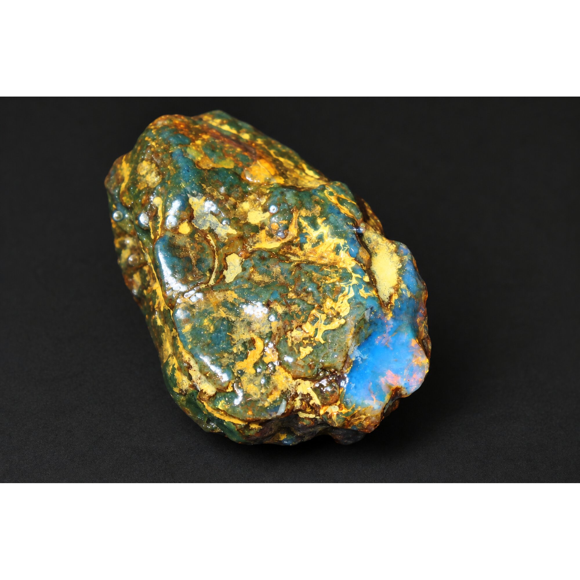 Genuine green blue rough specimen Dominican amber 50mm – photo 13