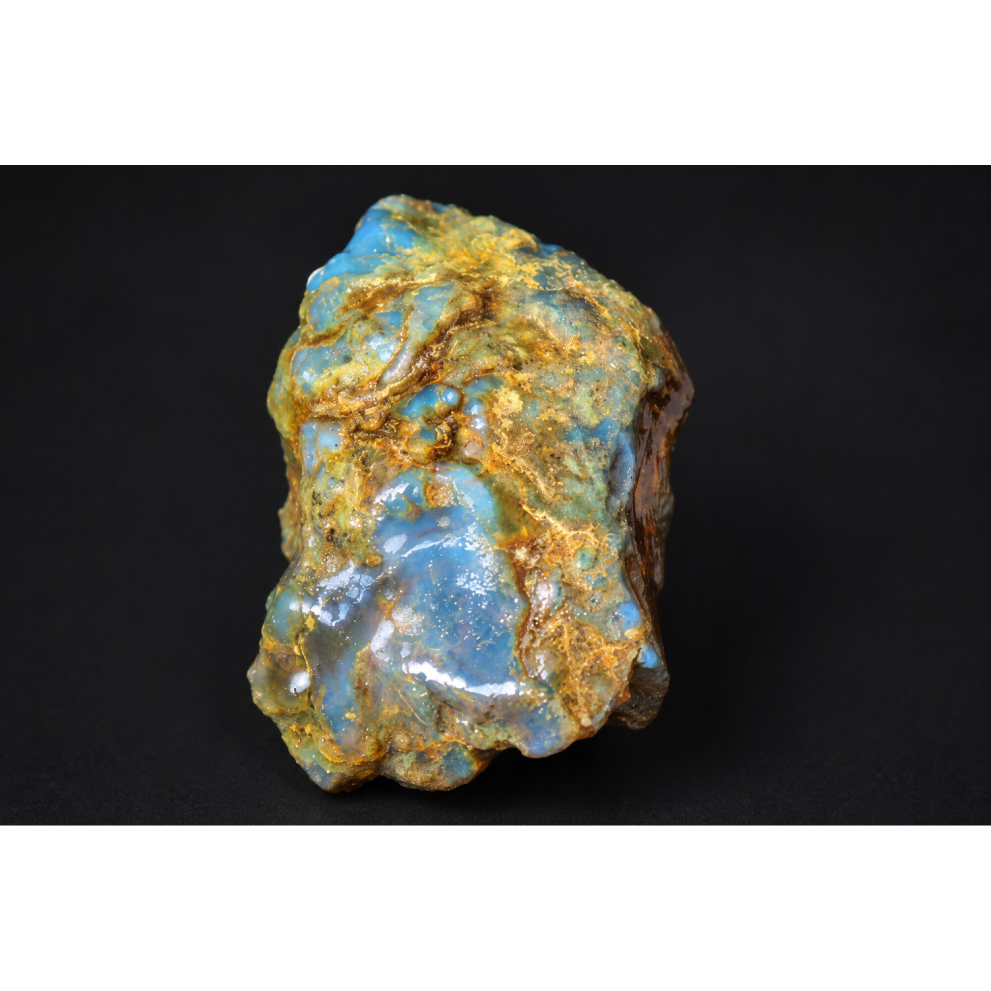 Authentic sky blue rough specimen Dominican amber 36mm – photo 6