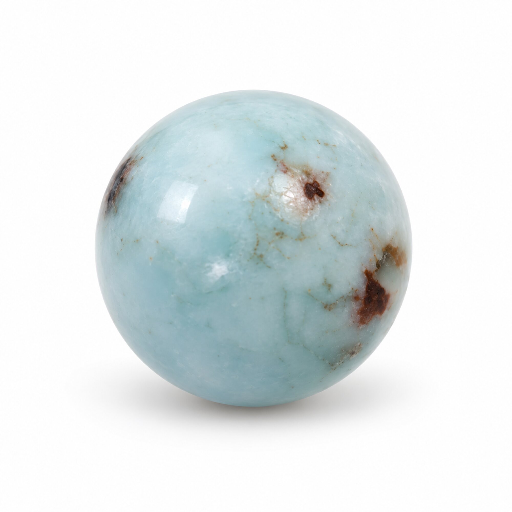 Authentic light blue Dominican Larimar bead 10.5mm – photo 4