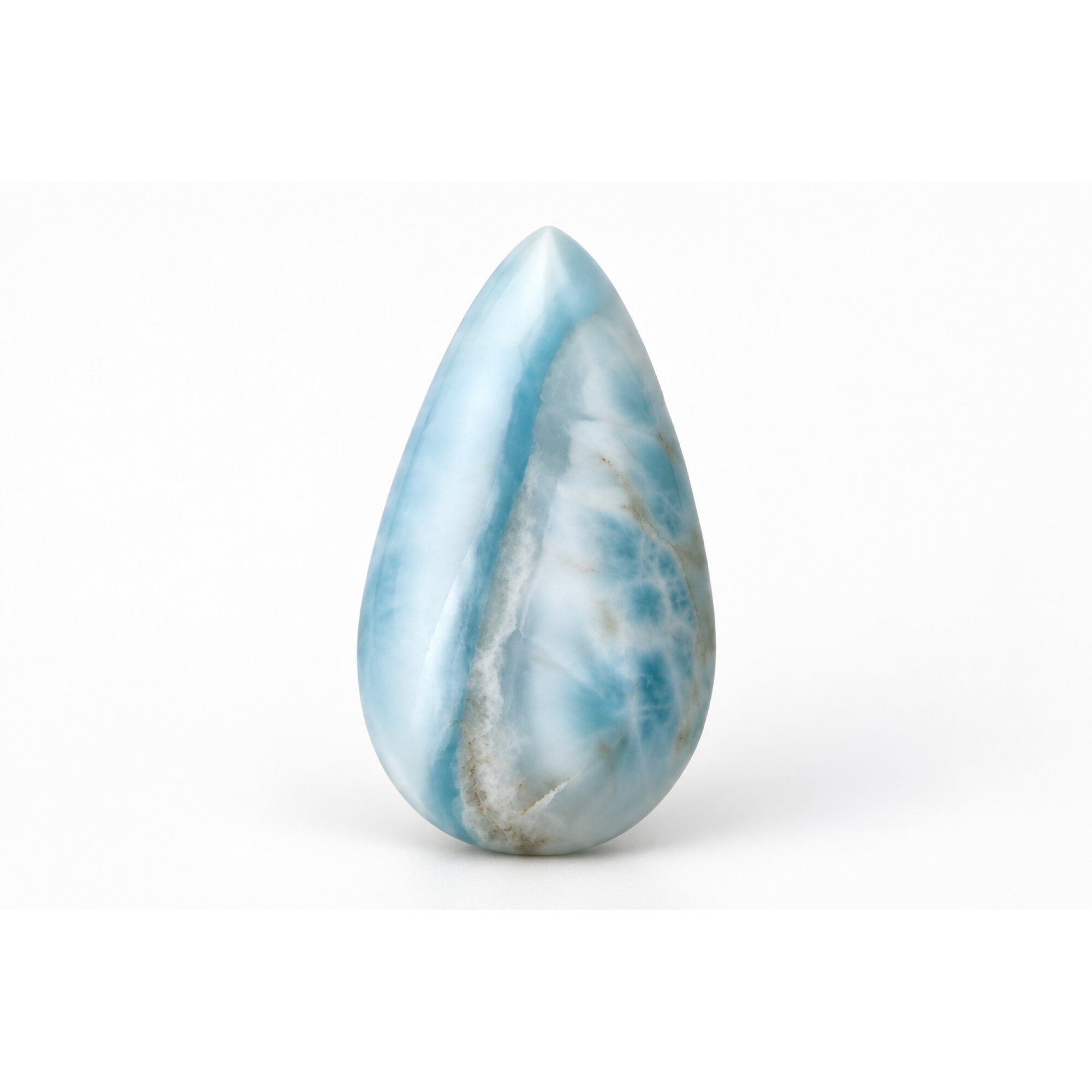 Master crafted ocean blue Dominican Larimar cabochon 28mm