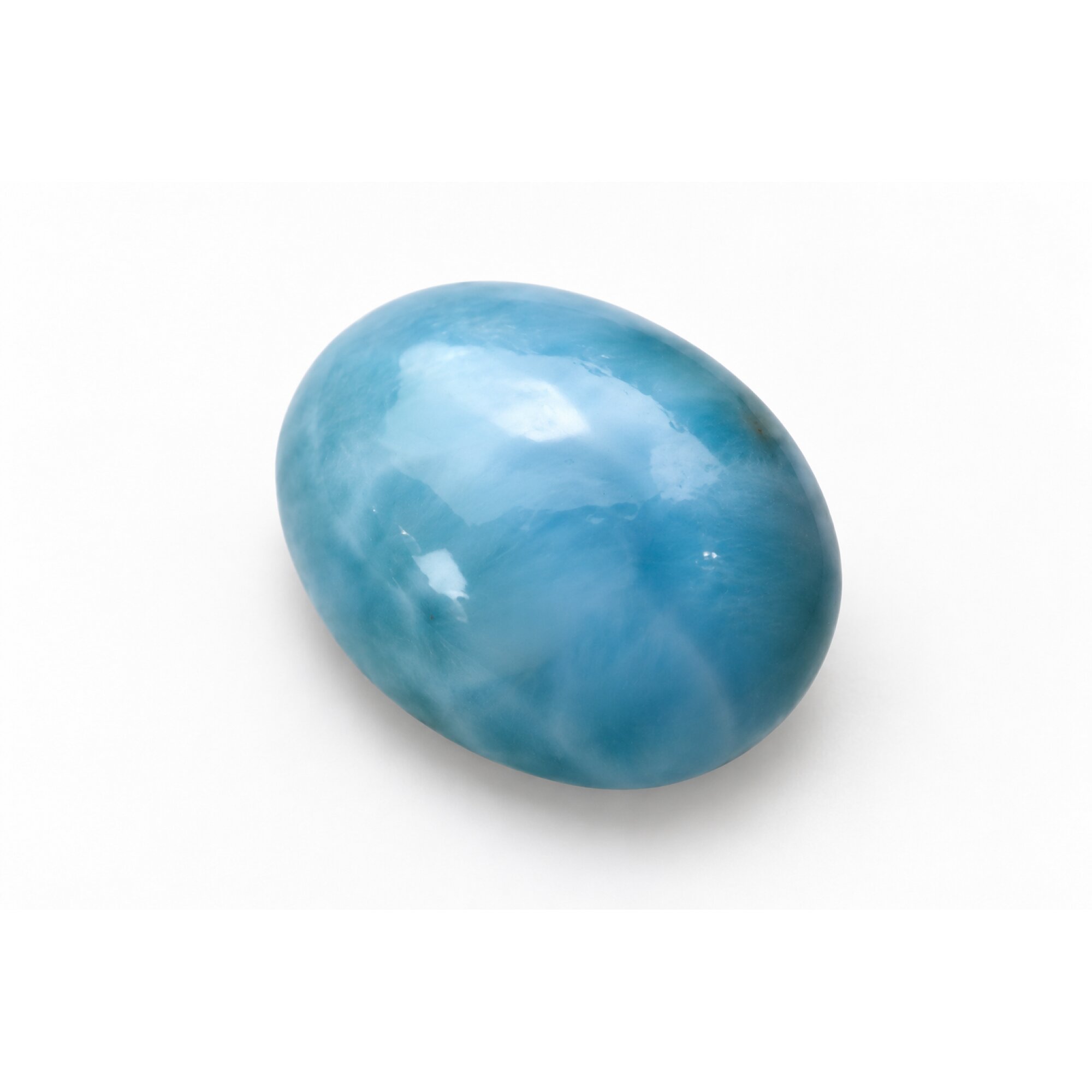 Finest deep blue Dominican Larimar cabochon 15mm – photo 8