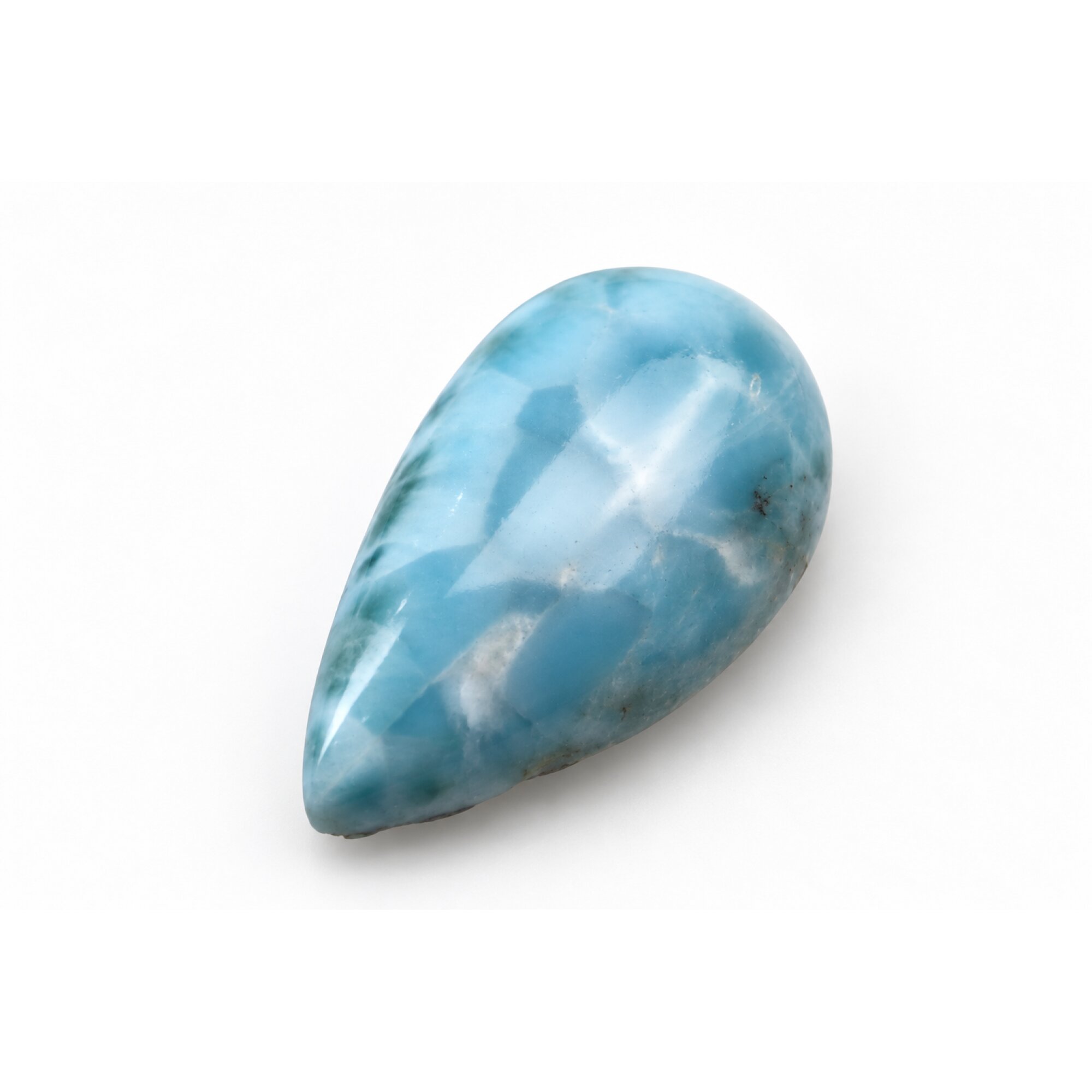 Genuine handcrafted sky blue Dominican Larimar cabochon 35mm – photo 5