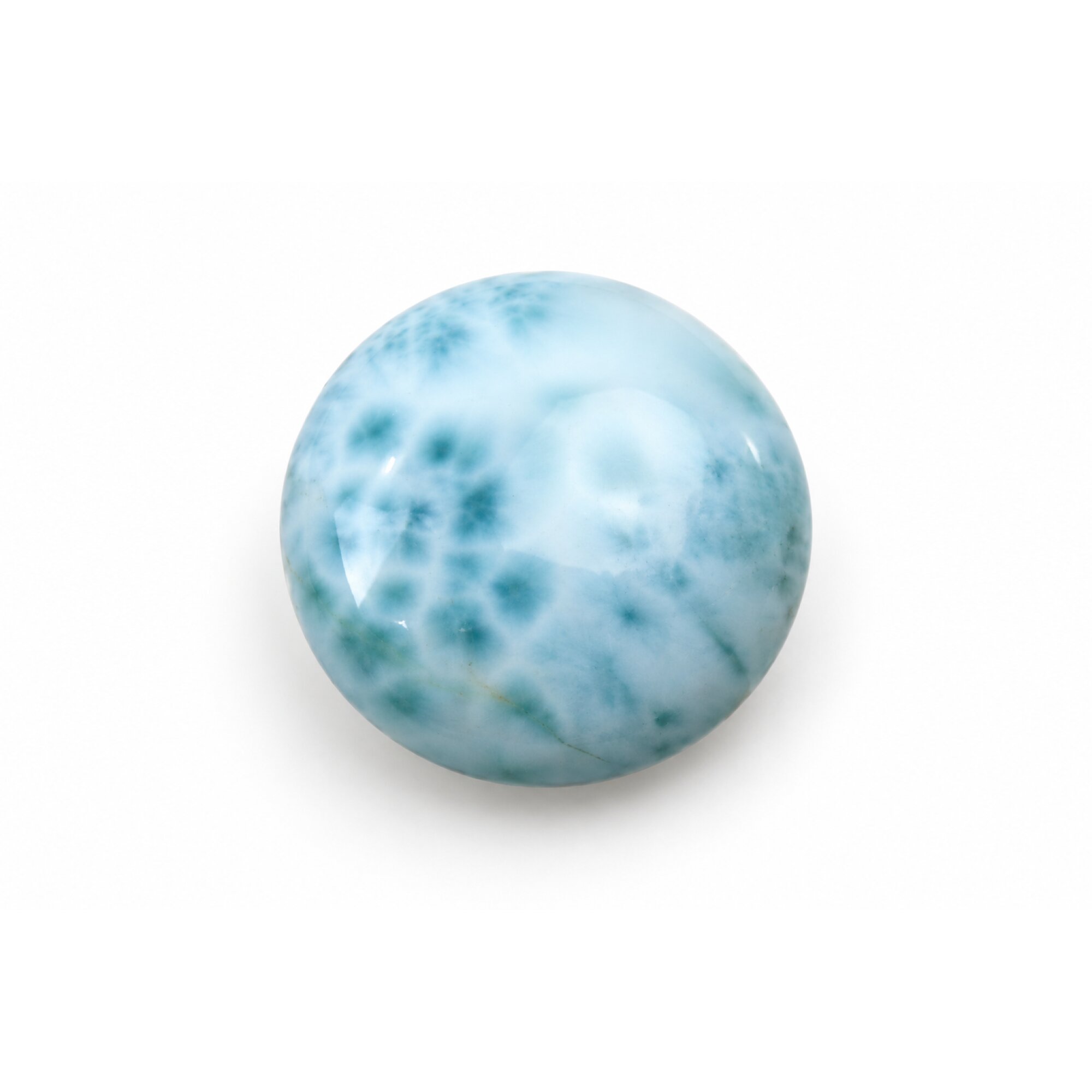 Authentic light blue Dominican Larimar cabochon 17.5mm – photo 3