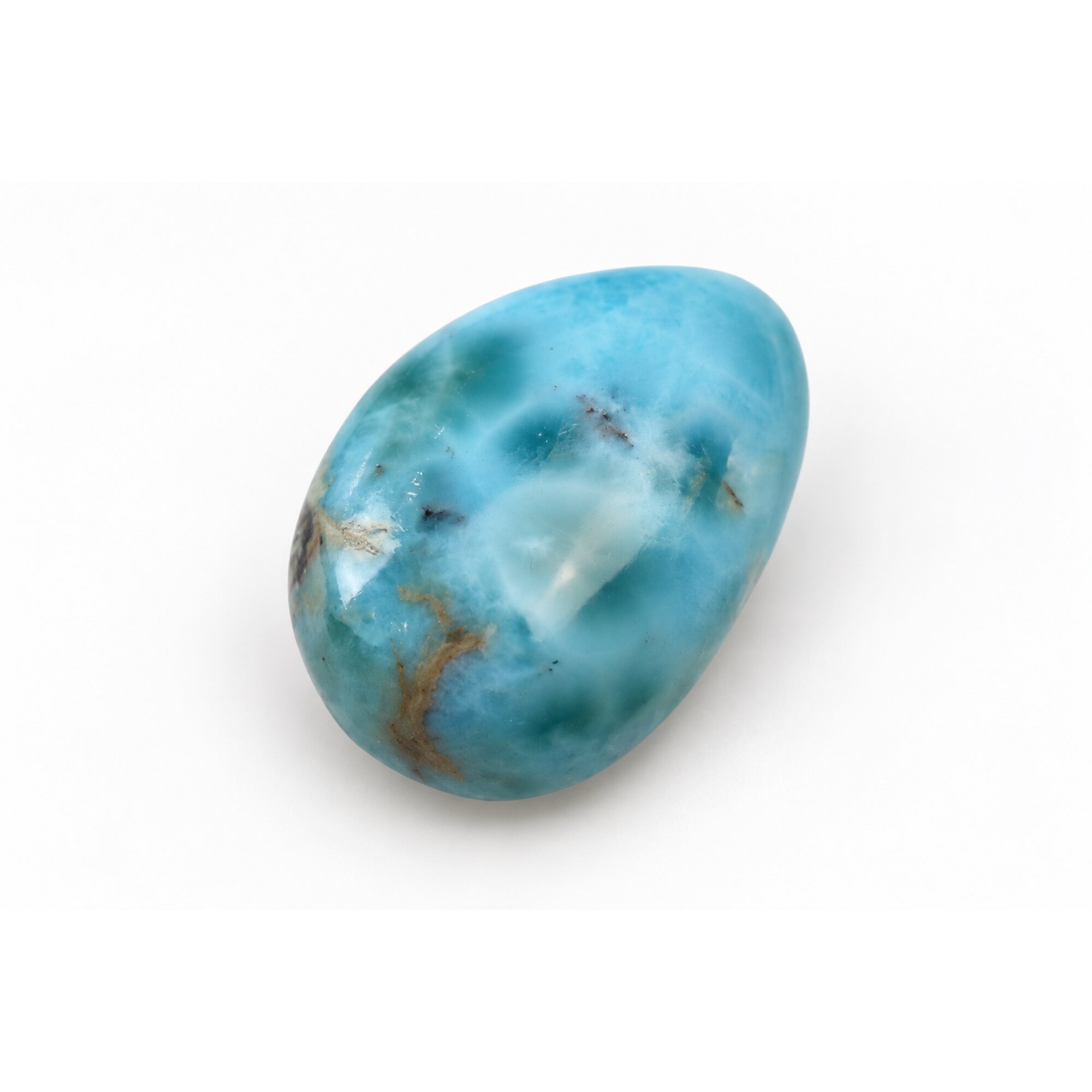 Authentic green blue Dominican Larimar cabochon 28mm – photo 7