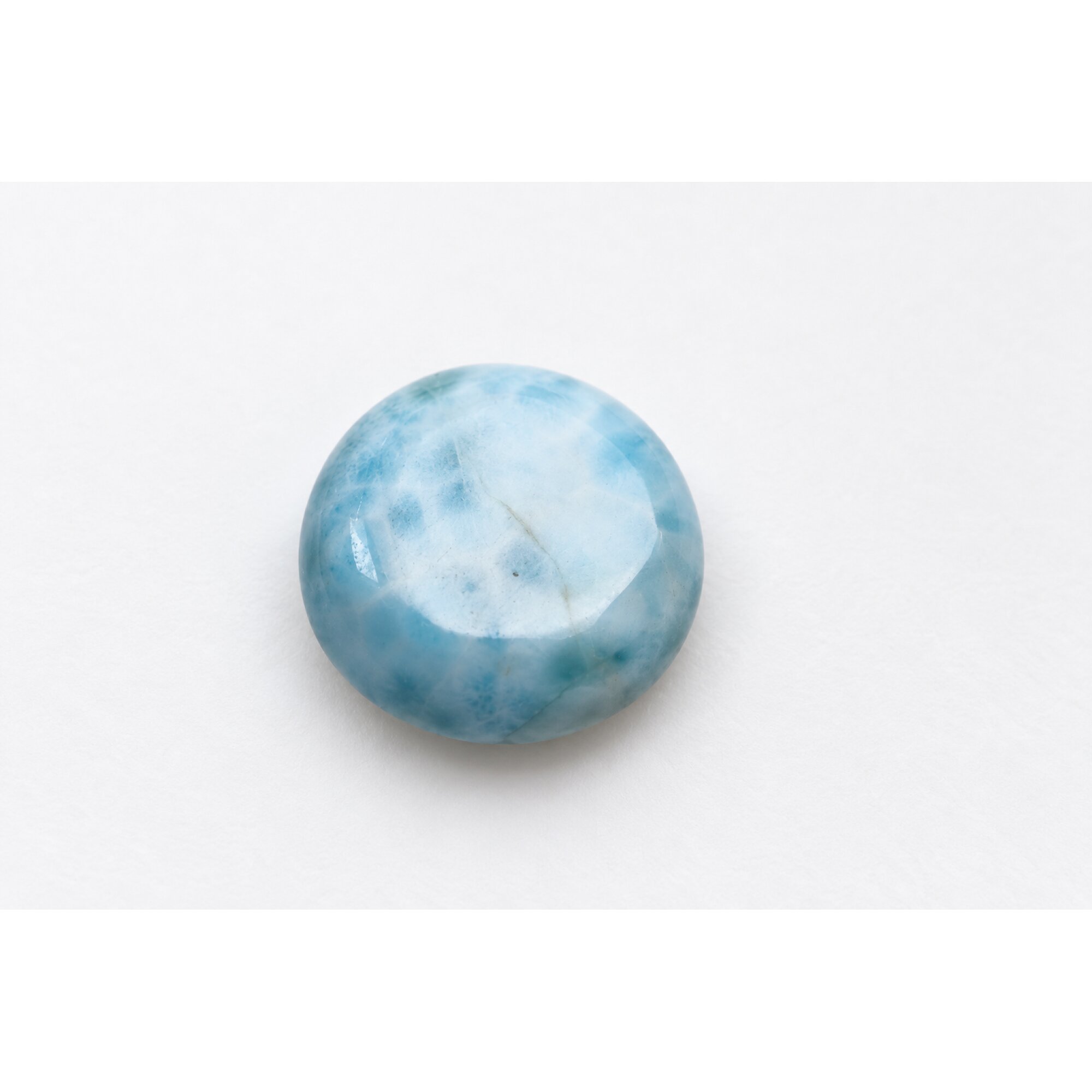 Genuine sea blue Dominican Larimar cabochon 18.5mm – photo 5