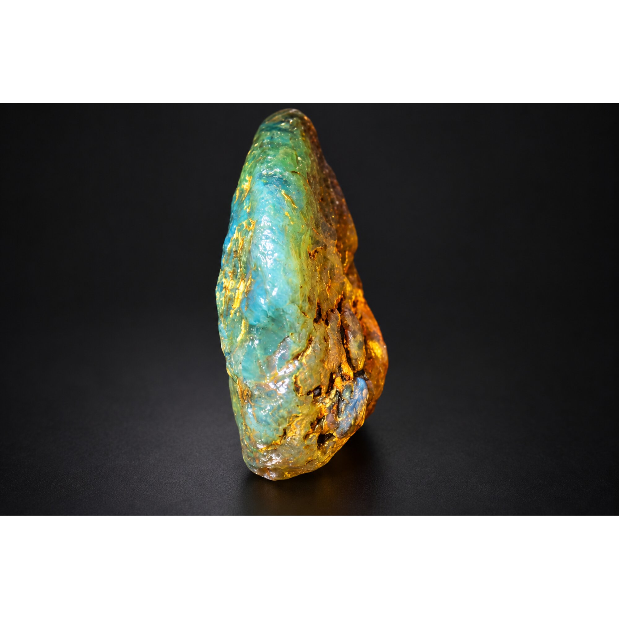 Earth mined green blue rough specimen Dominican amber 16.5g – photo 8