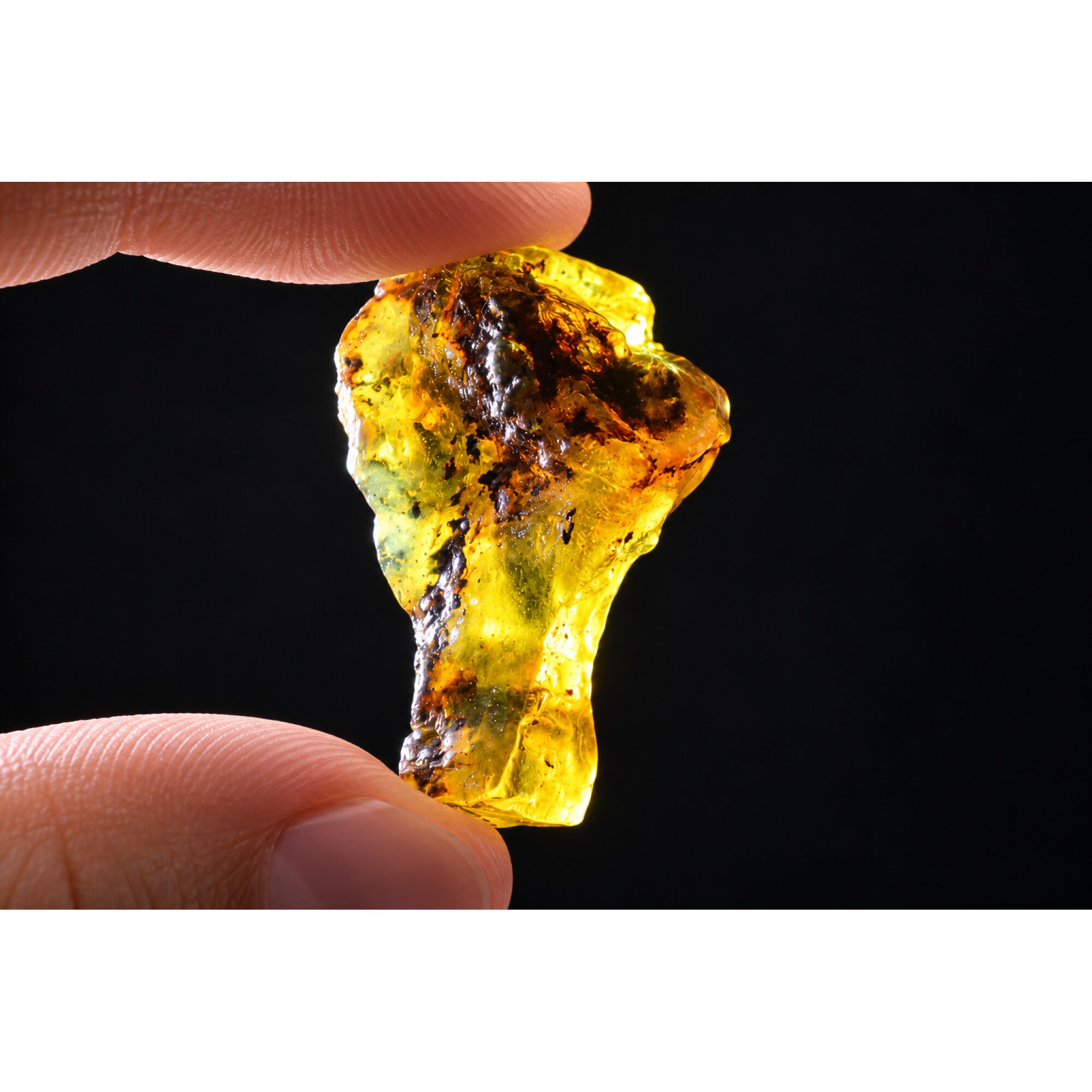 Genuine sky blue rough specimen Dominican amber 8.5g – photo 4