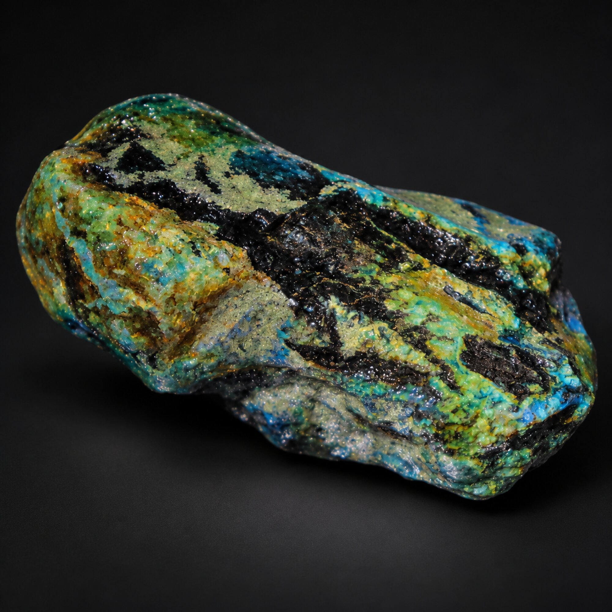 Earth mined green blue rough specimen Dominican amber 47.8g – photo 3