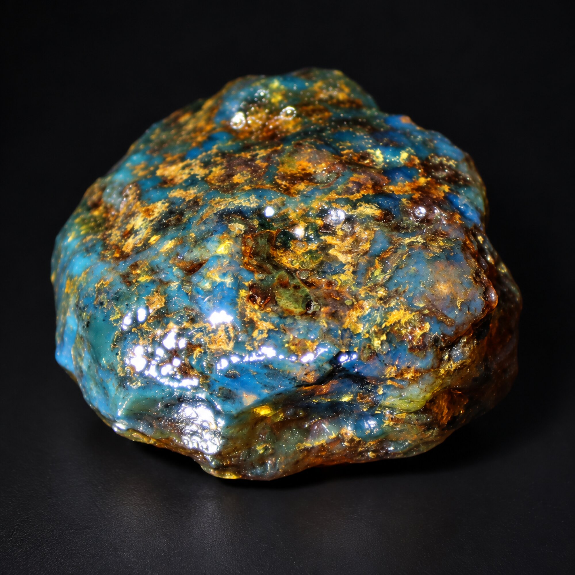 Pure natural green blue rough specimen Dominican amber 19.8g – photo 8