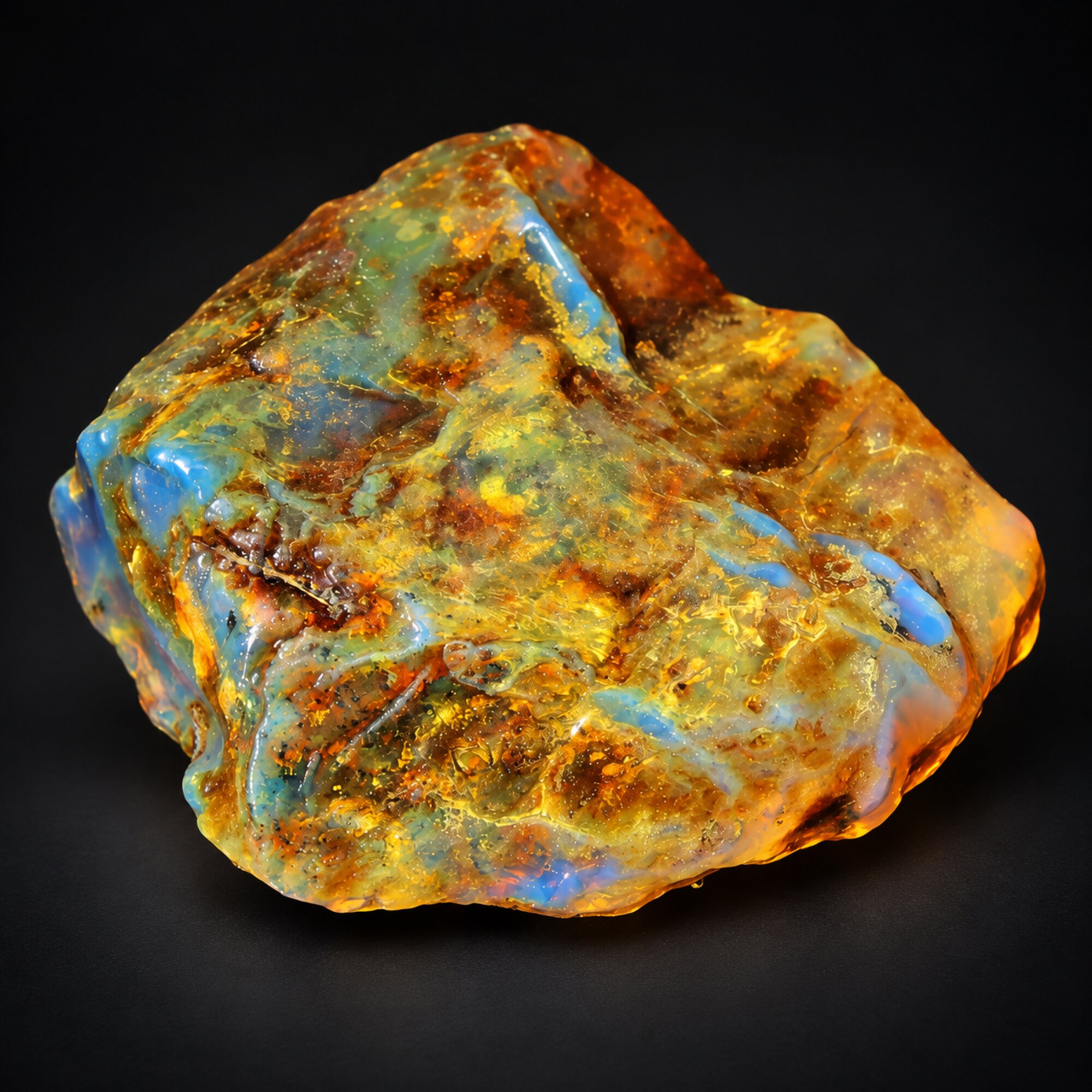 Genuine sky blue rough specimen Dominican amber 14.1g – photo 7