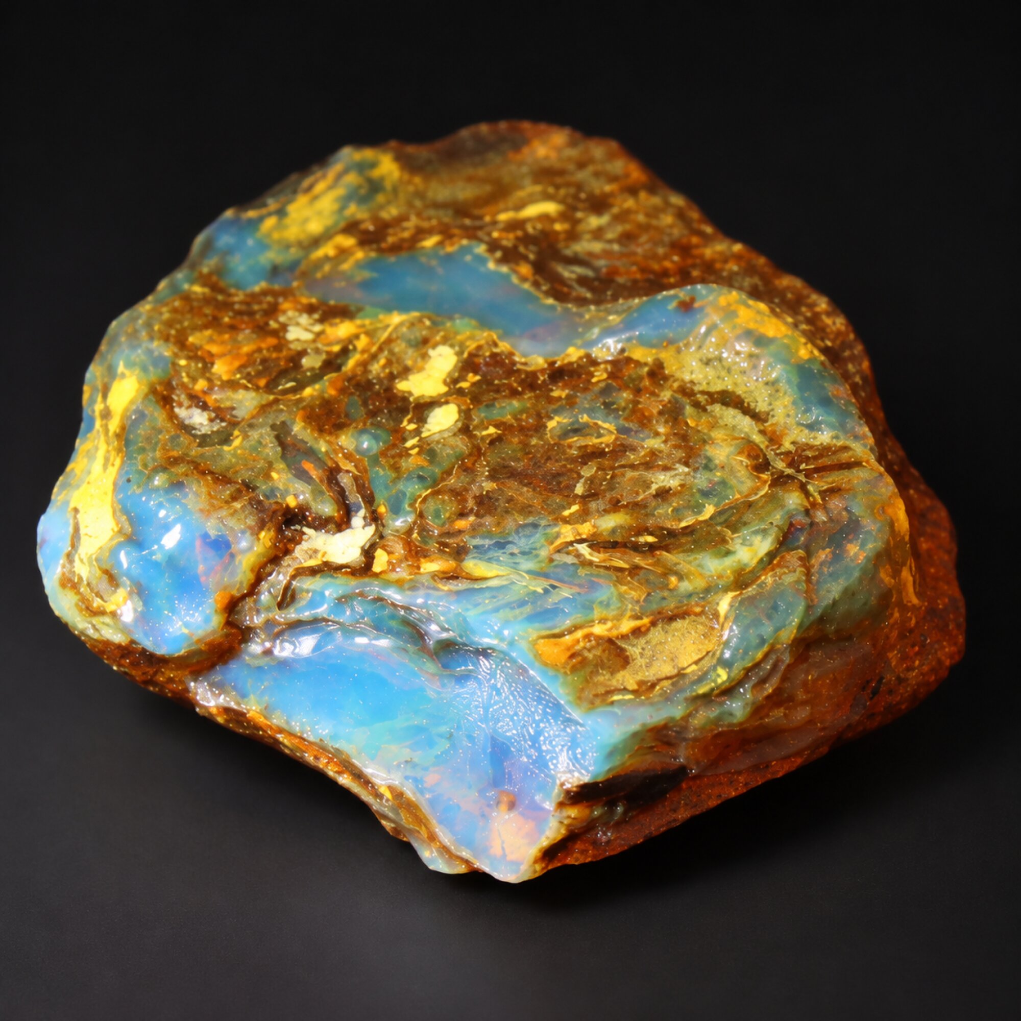 Genuine sky blue rough specimen Dominican amber 14.1g – photo 17