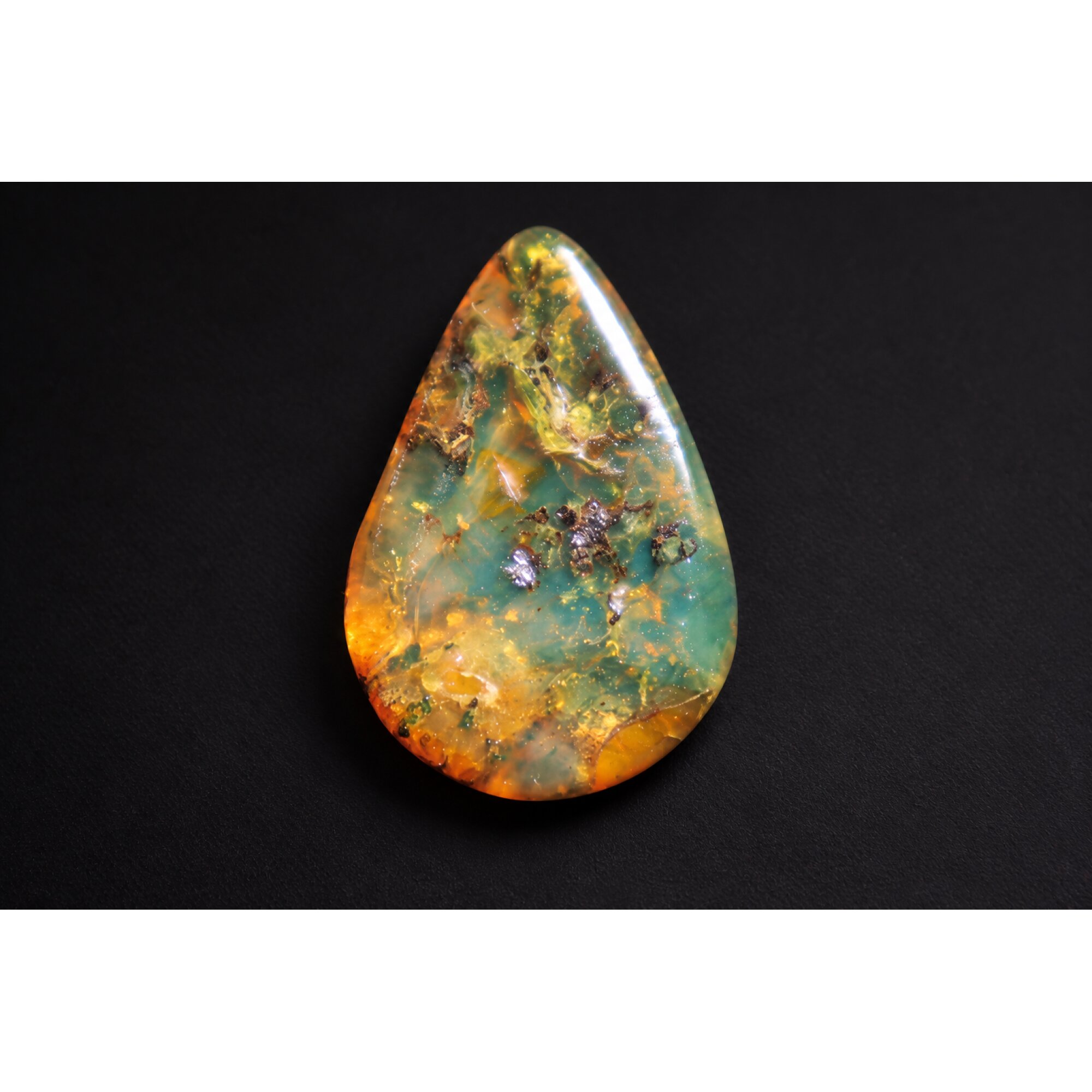 Authentic green blue polished Dominican amber 1.4g – photo 7