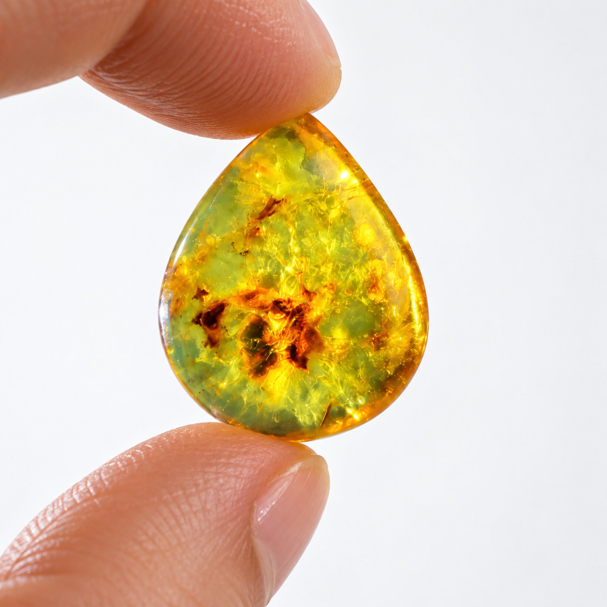 Natural orange blue polished Dominican amber 1.9g – photo 6