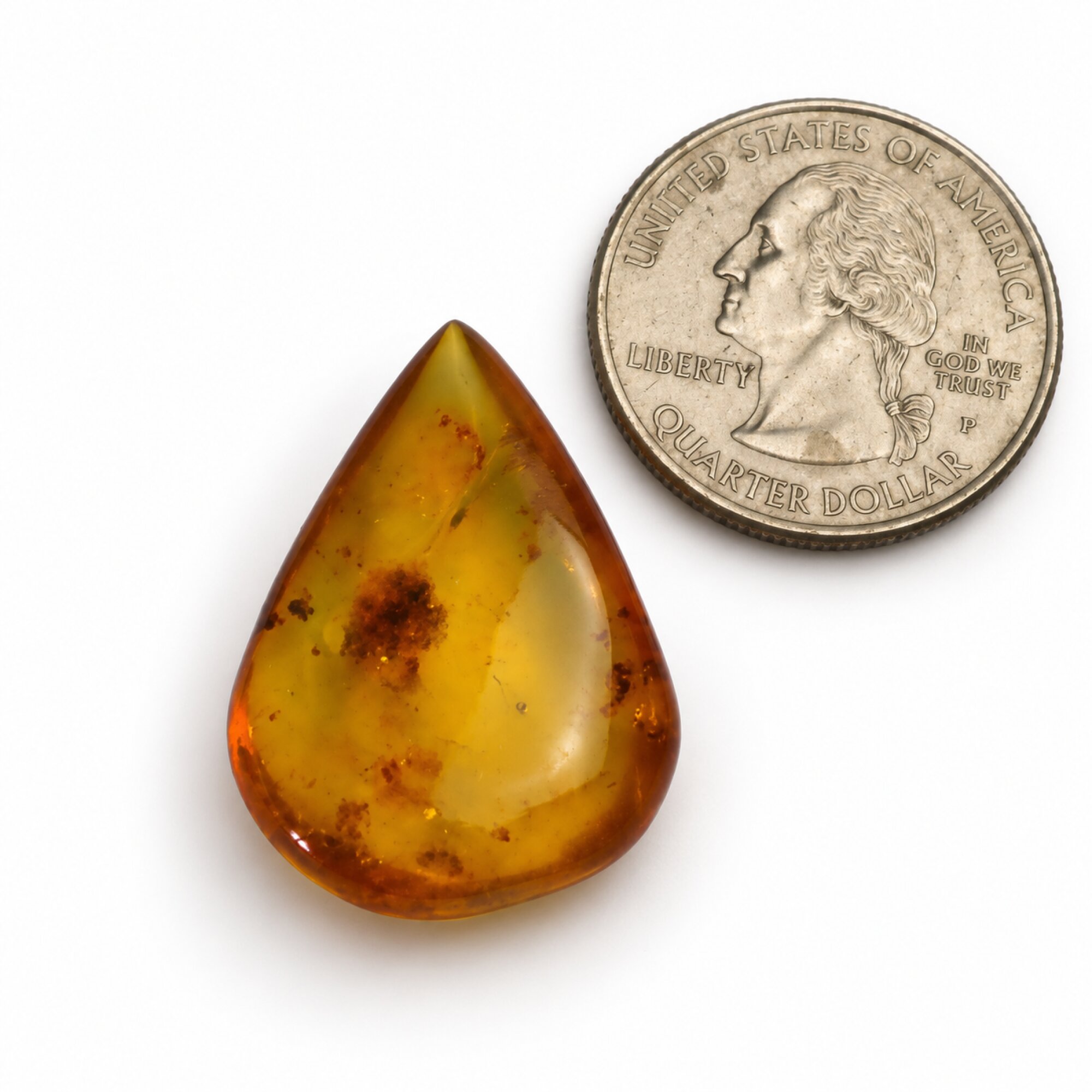 Natural yellow green polished Dominican amber – photo 6
