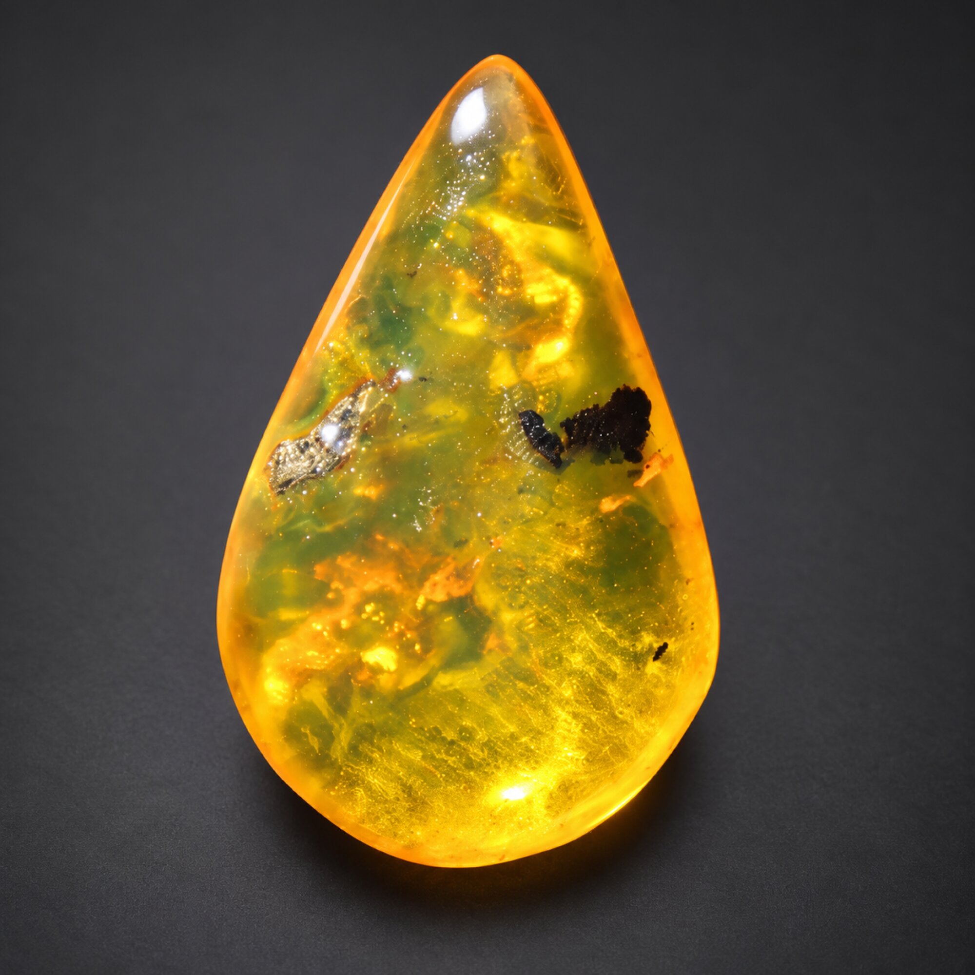 Real yellow green polished Dominican amber – photo 9