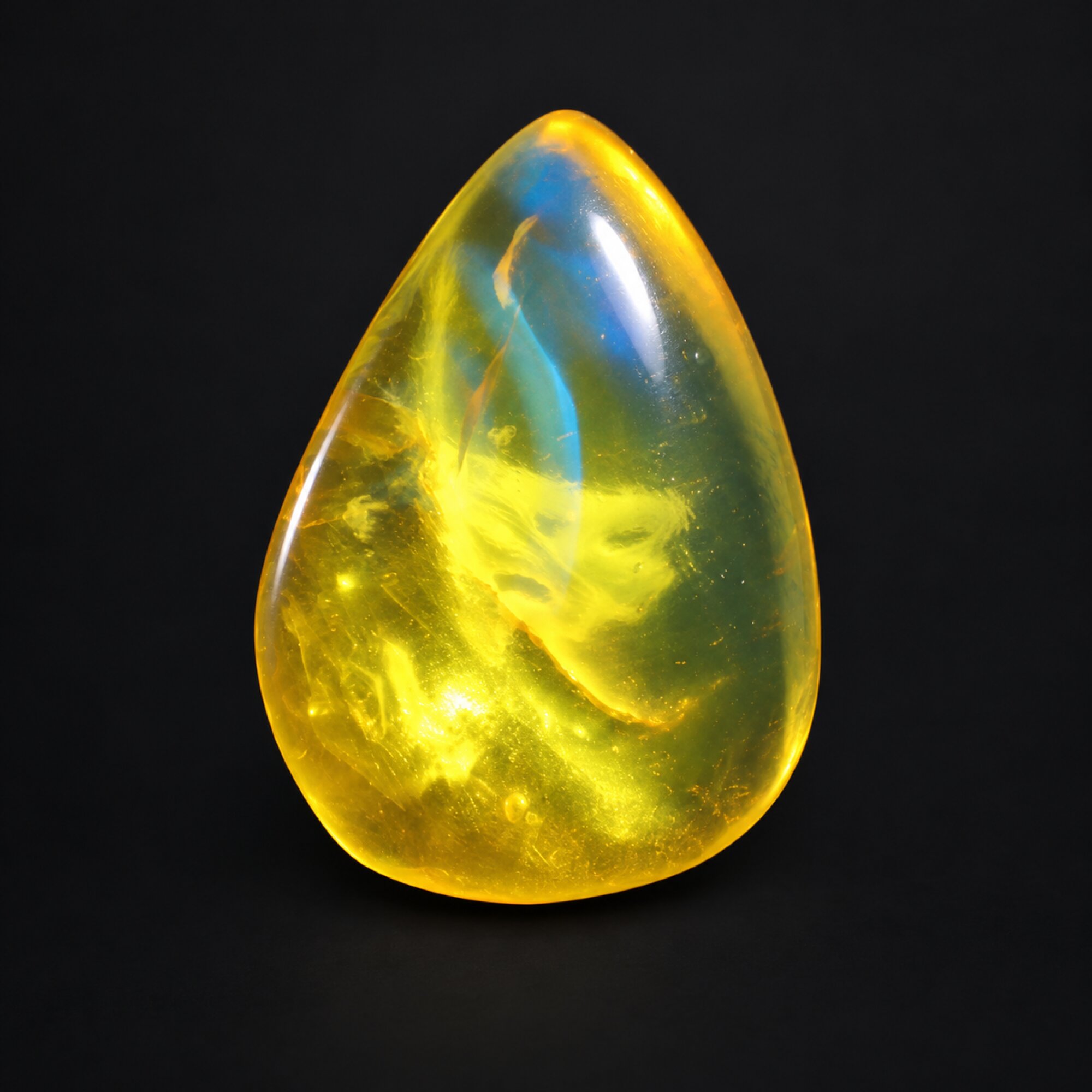 Genuine blue green polished Dominican amber – photo 9