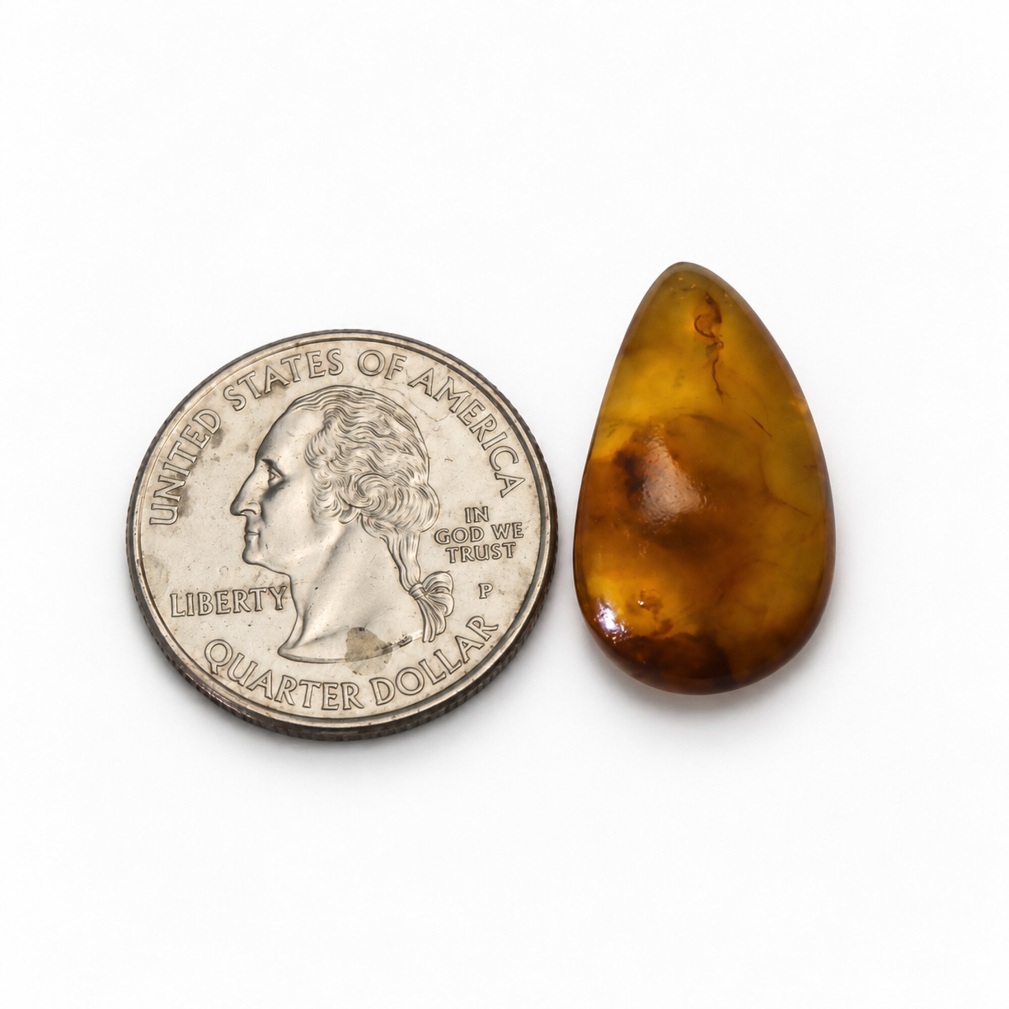 Natural yellow blue polished Dominican amber – photo 5