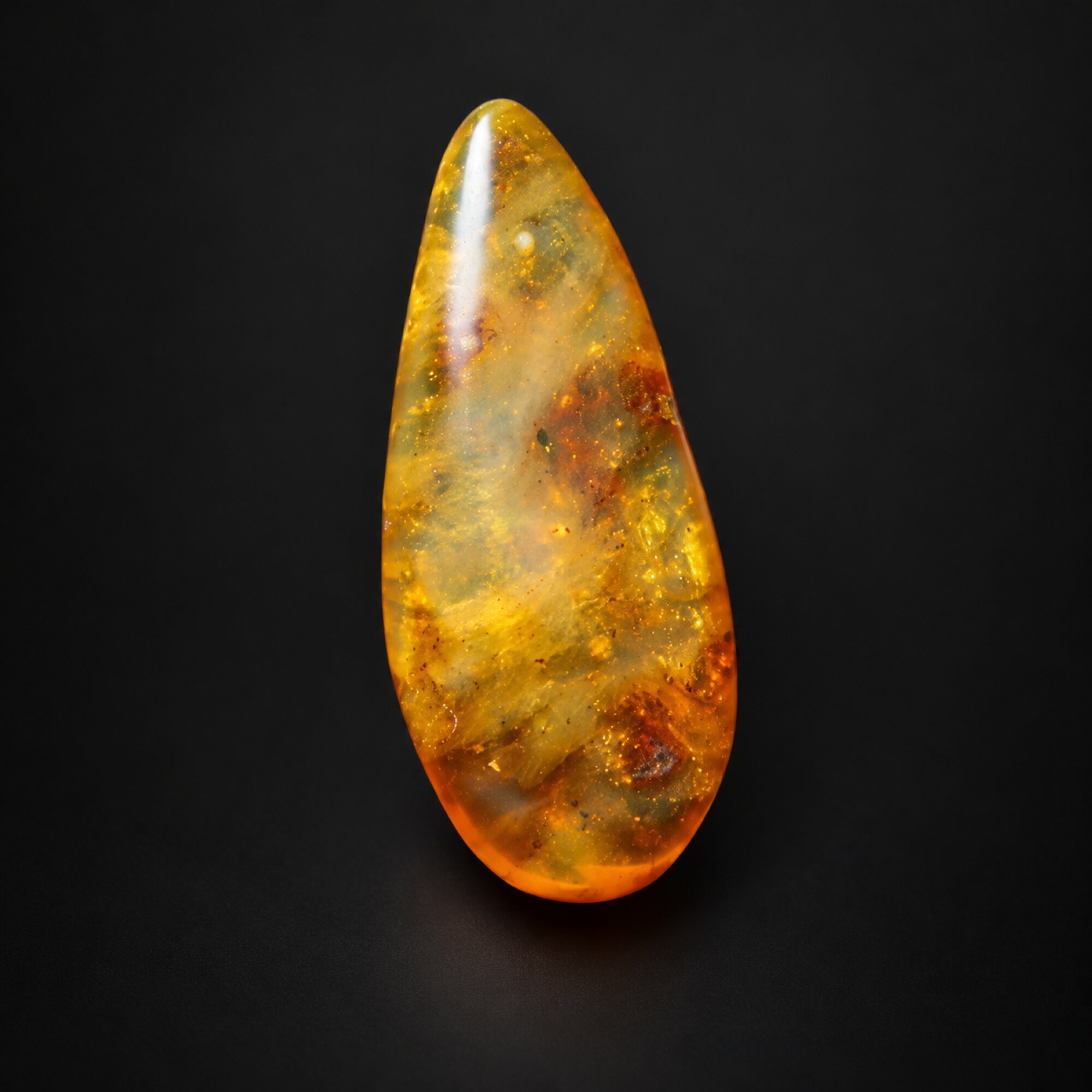 Pure natural orange blue polished Dominican amber – photo 5