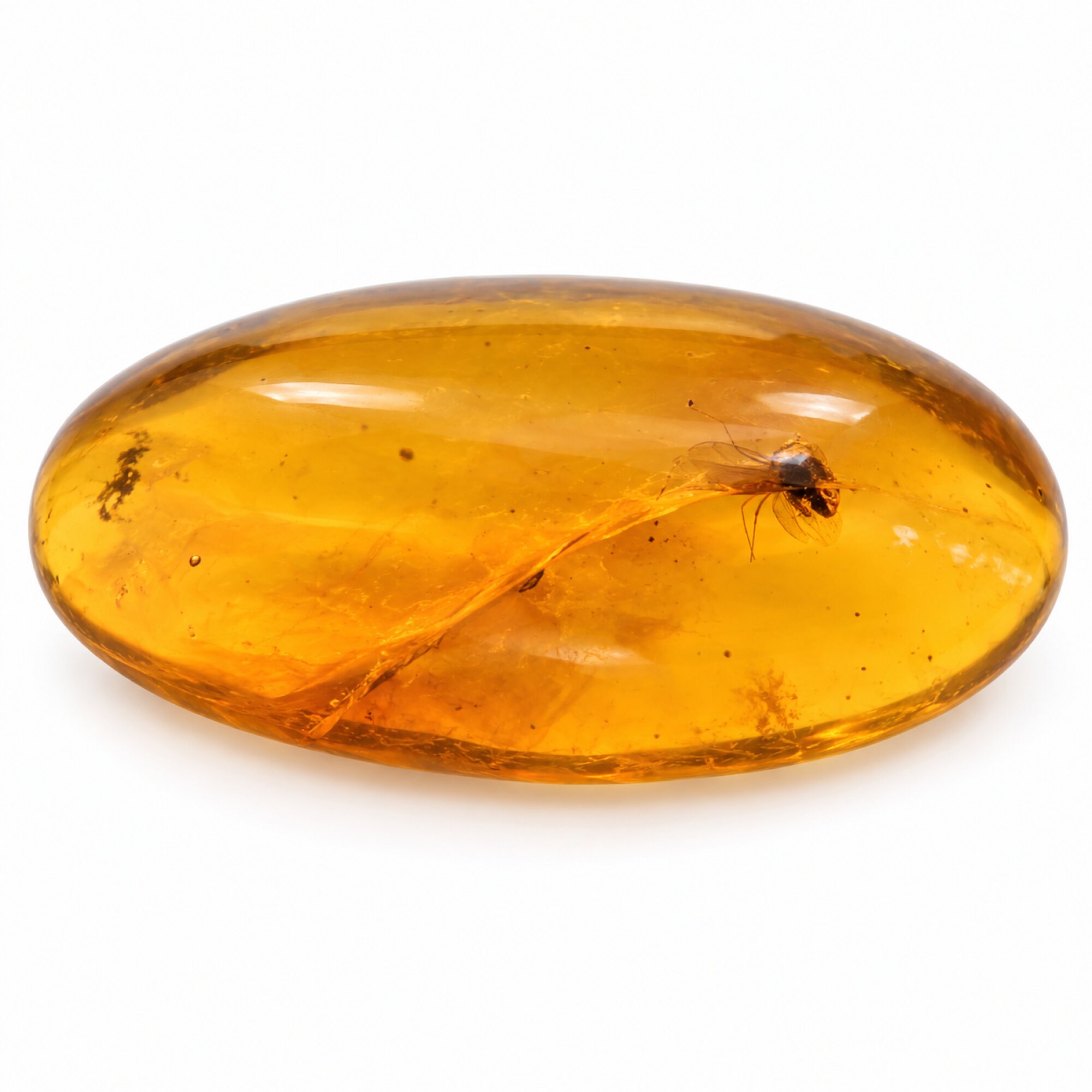 Authentic orange green Dominican amber mosquito insect stone 1.8g – photo 6
