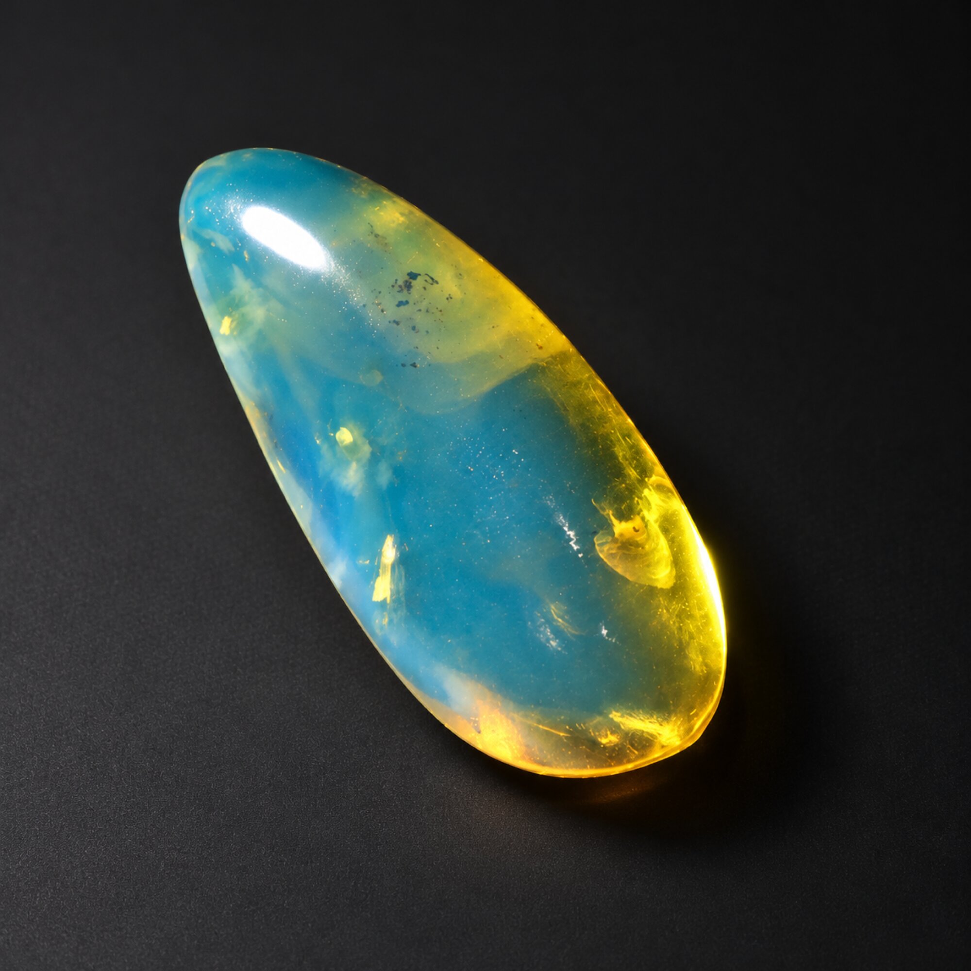 Genuine sky blue Dominican amber cabochon – photo 5