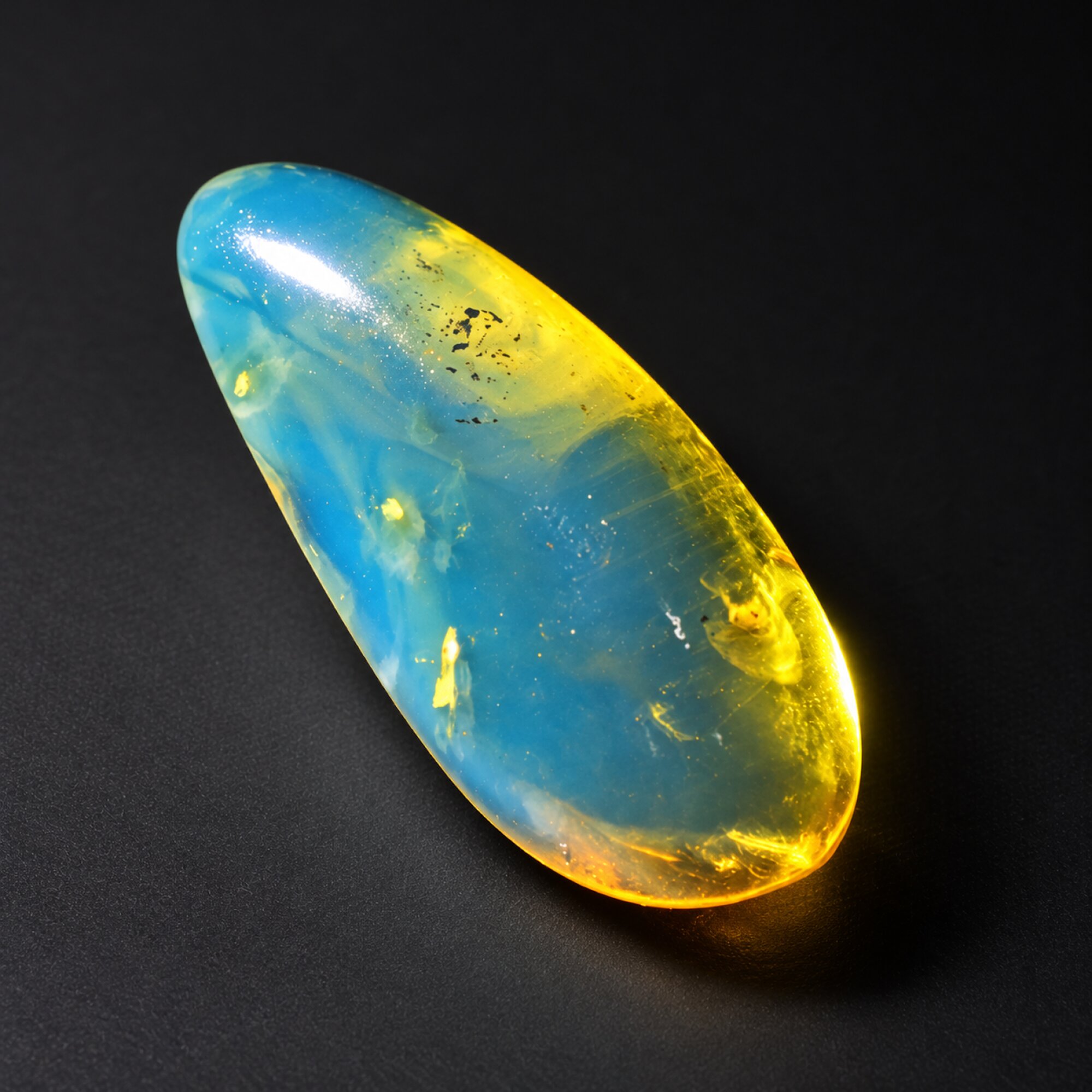 Genuine sky blue Dominican amber cabochon – photo 9