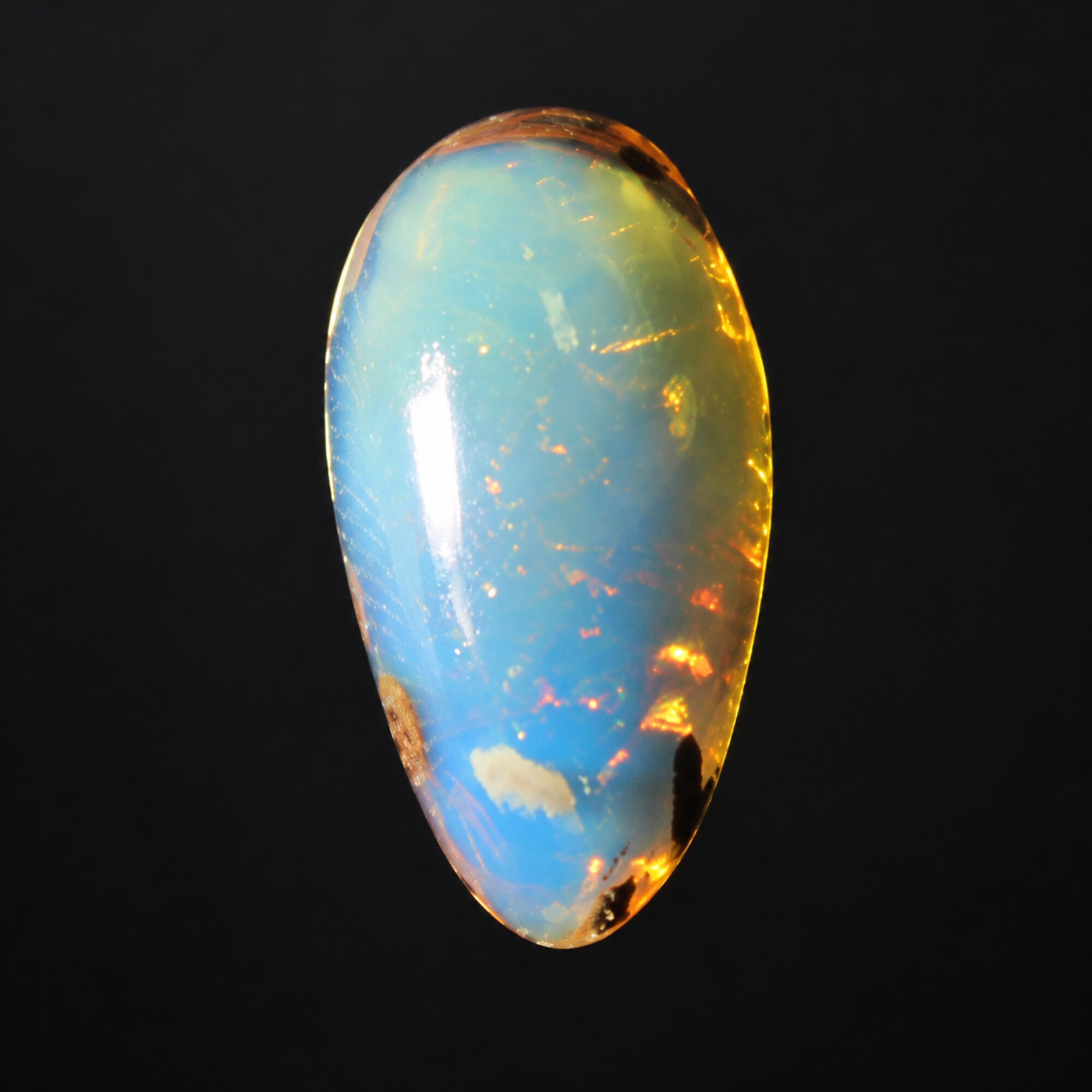 Genuine sky blue Dominican amber cabochon – photo 5