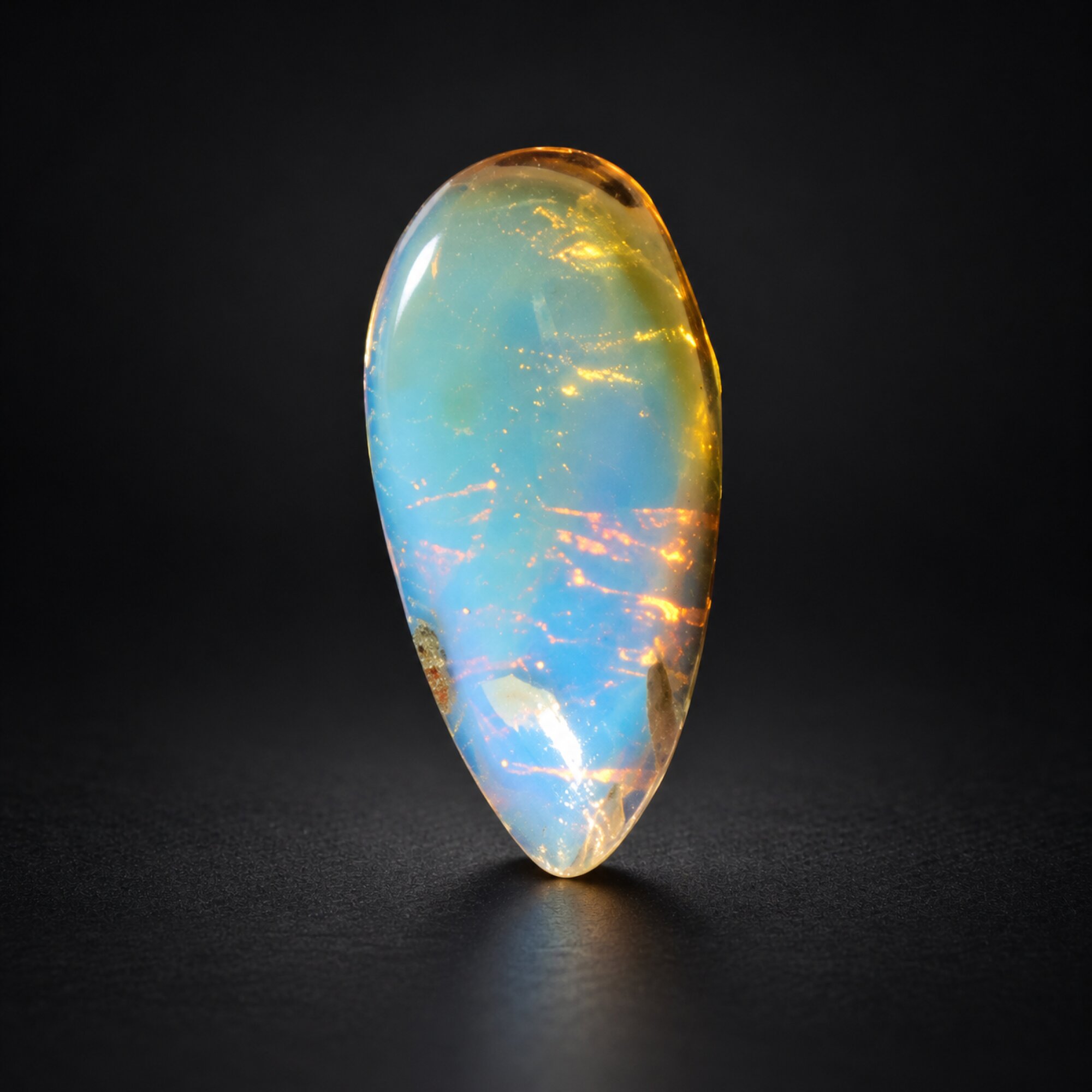Genuine sky blue Dominican amber cabochon – photo 6