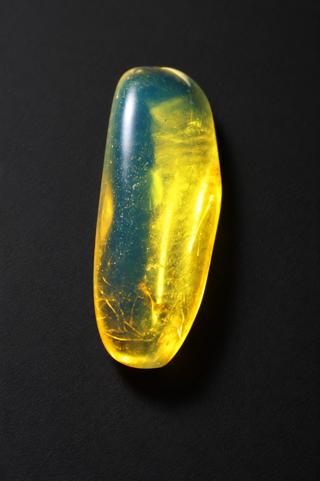 Genuine deep blue polished Dominican amber – photo 3