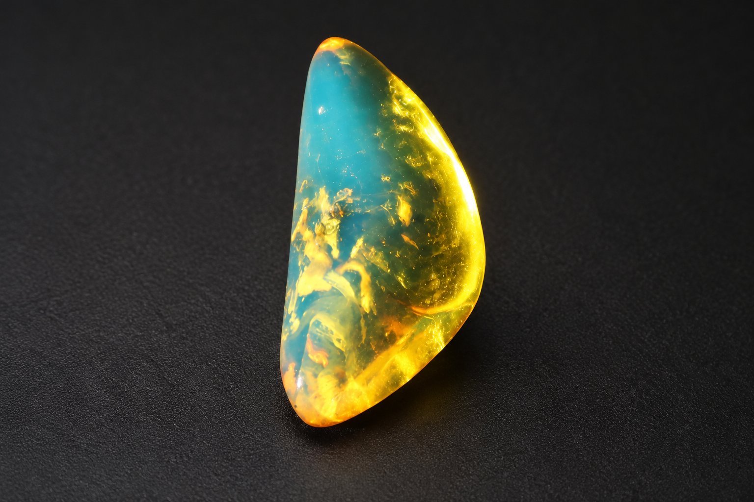 Genuine orange green polished Dominican amber – photo 8
