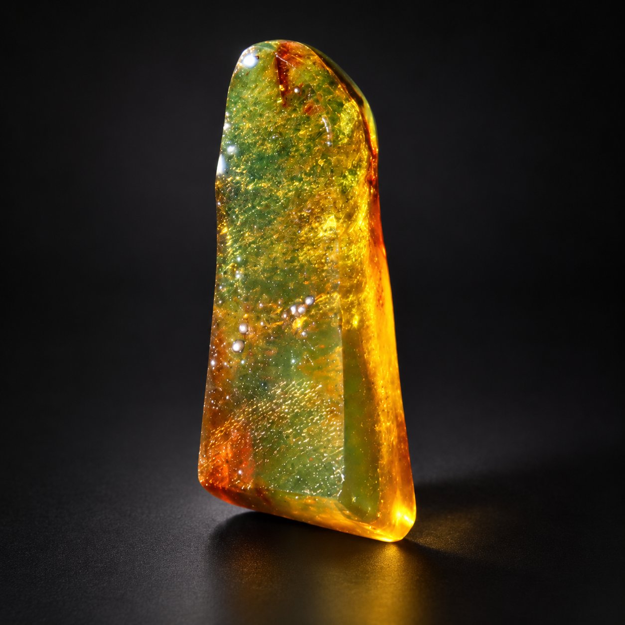 True caribbean orange green polished Dominican amber – photo 5