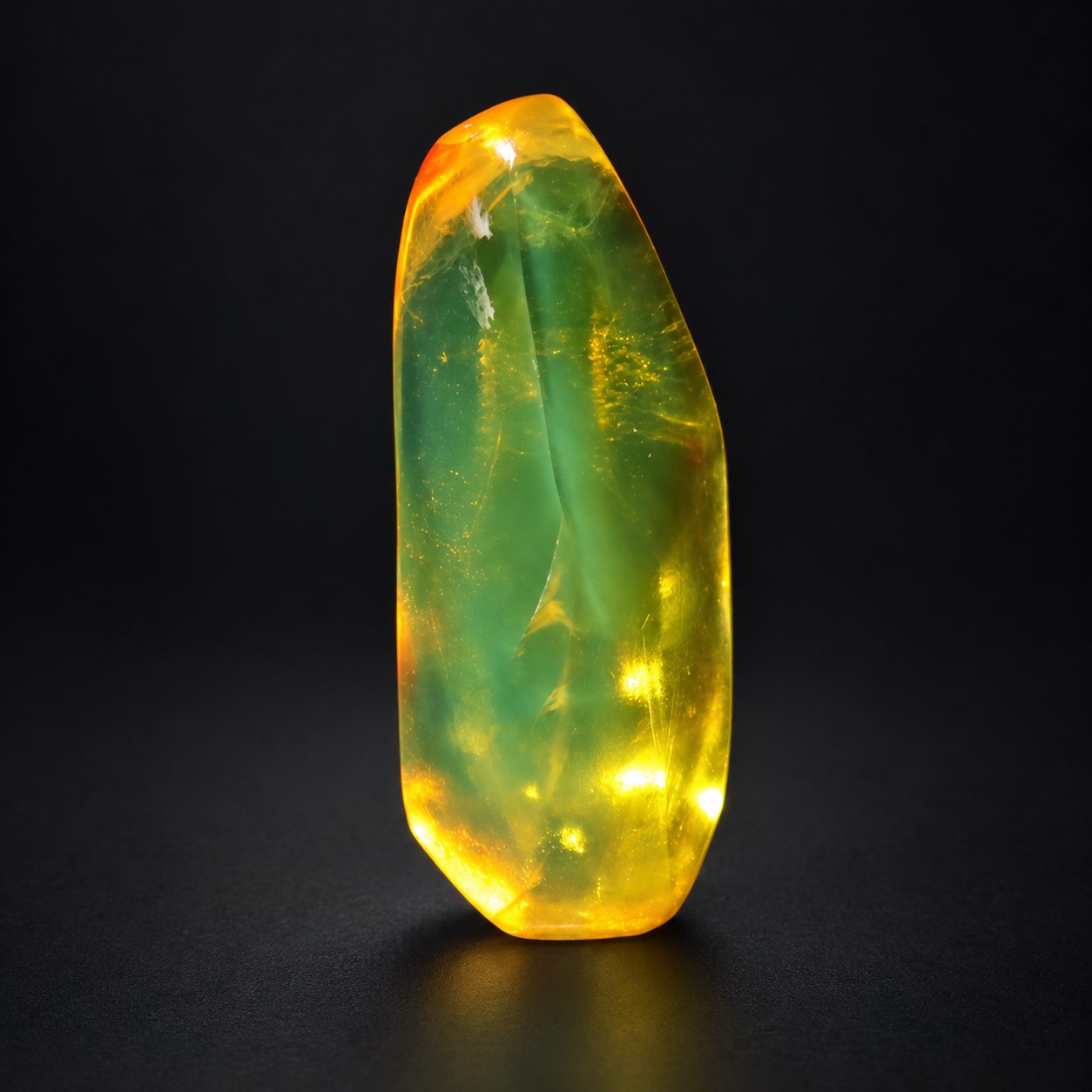 True caribbean deep green polished Dominican amber – photo 13