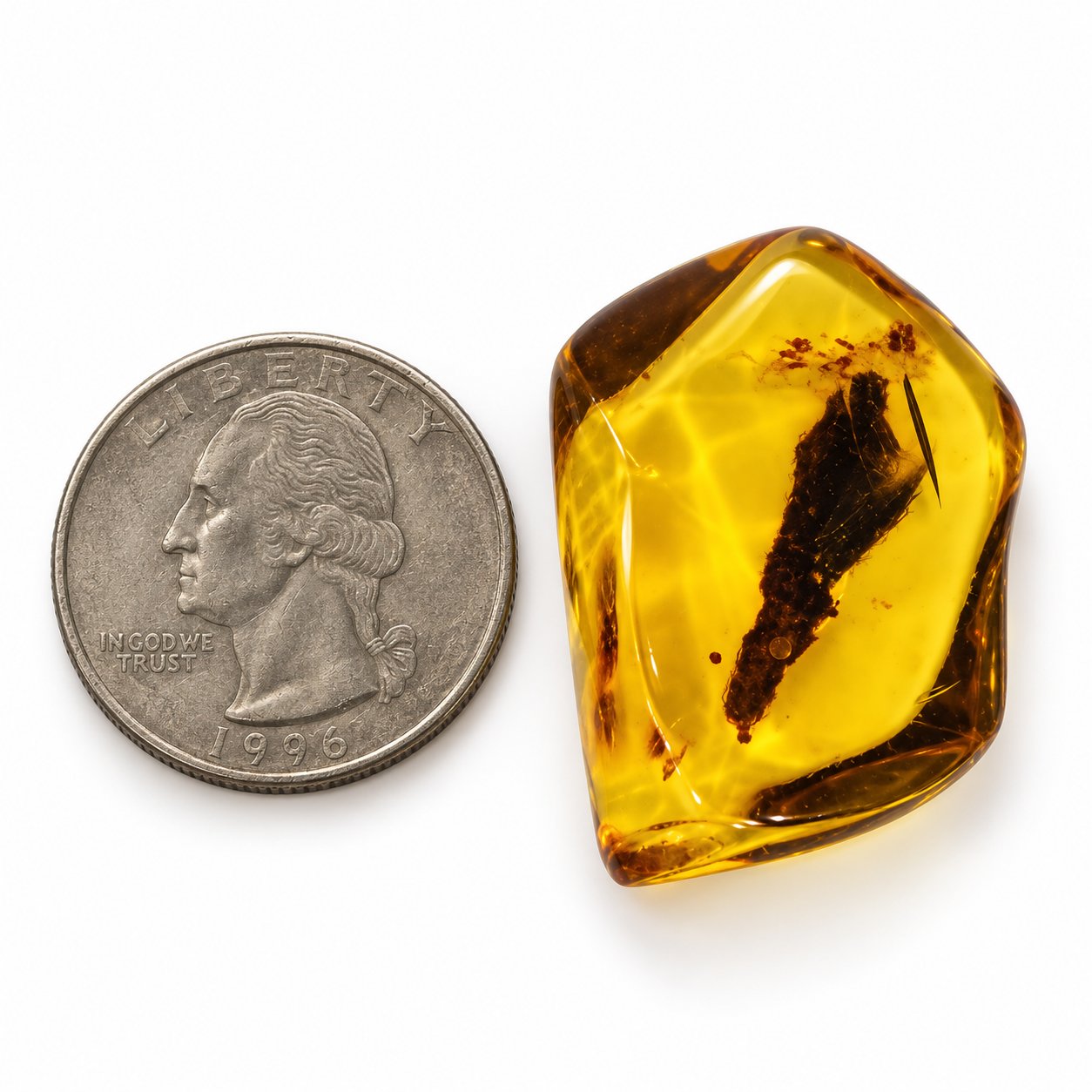 Authentic yellow green polished Dominican amber – photo 3