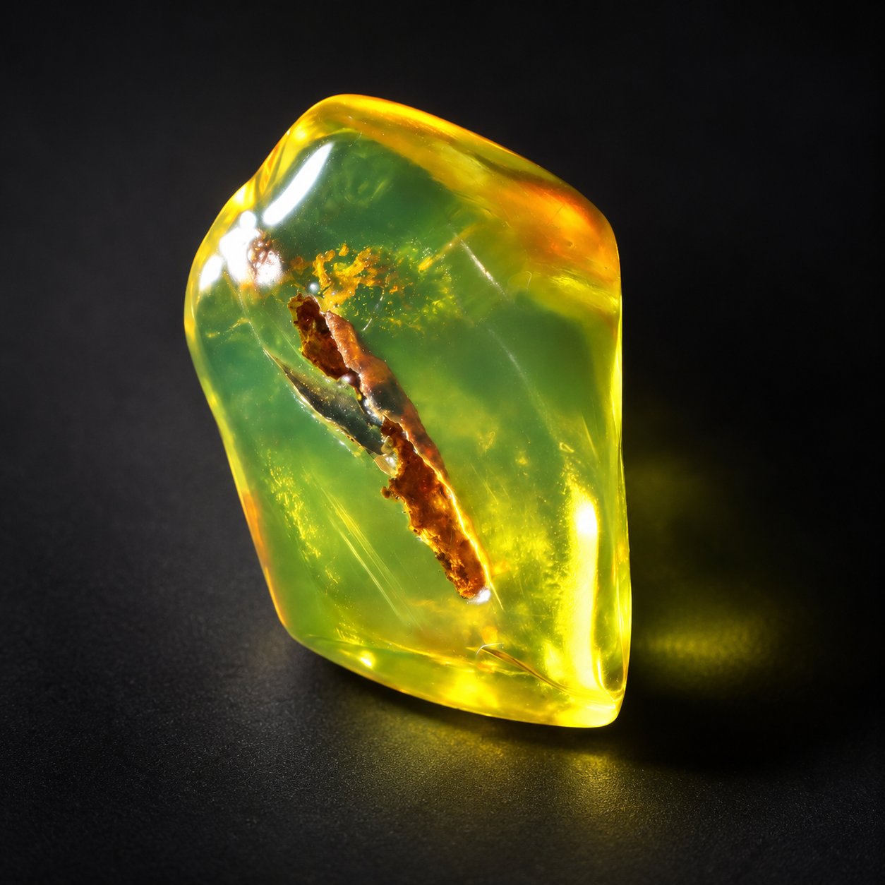 Authentic yellow green polished Dominican amber – photo 6