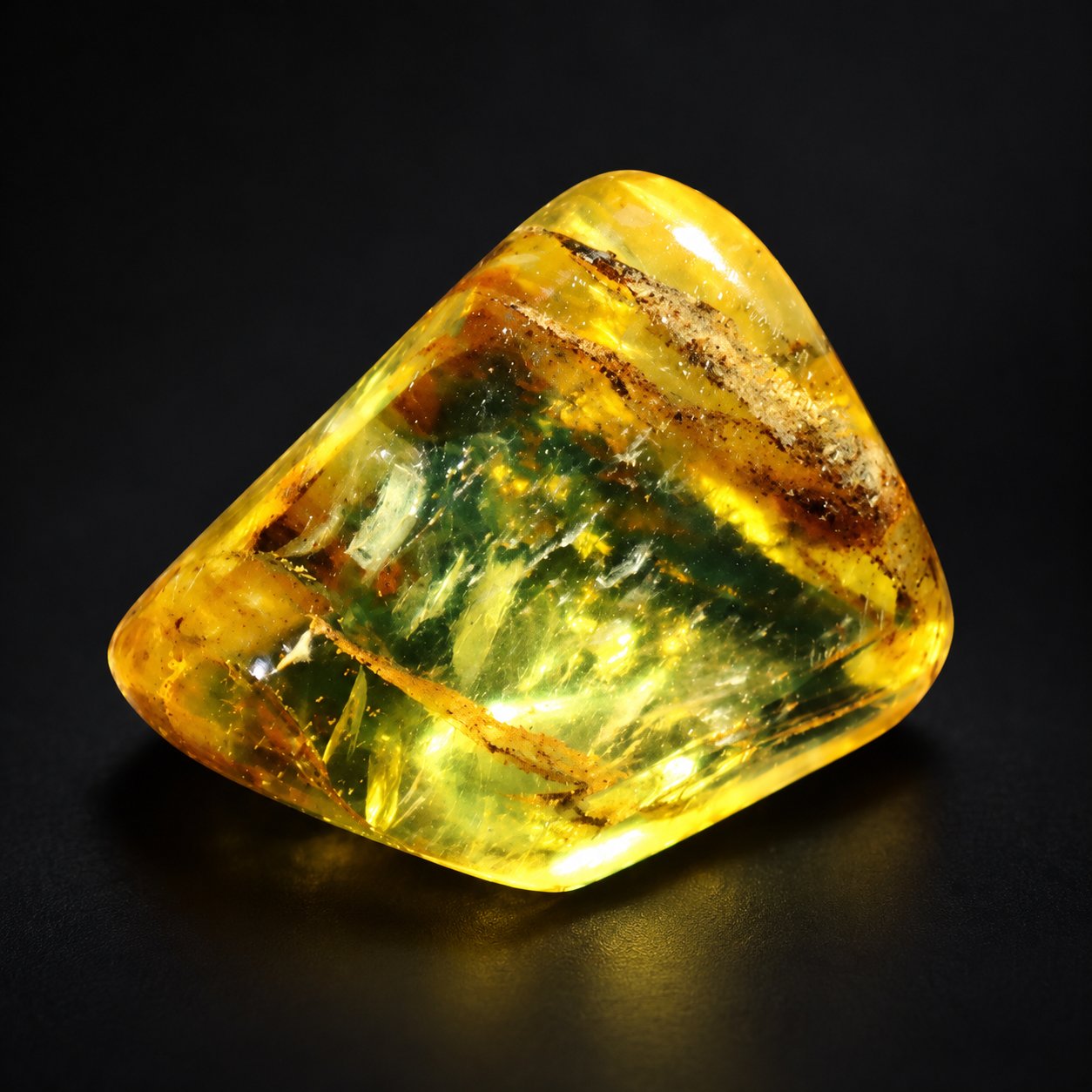 Authentic yellow green polished Dominican amber – photo 5