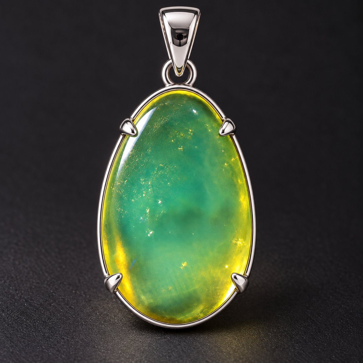Genuine yellow green polished Dominican amber – photo 2