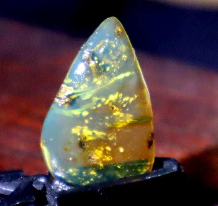 Natural Dominican Clear Light Blue Amber Polished Stone 25mm FREE DRILLING – photo 3