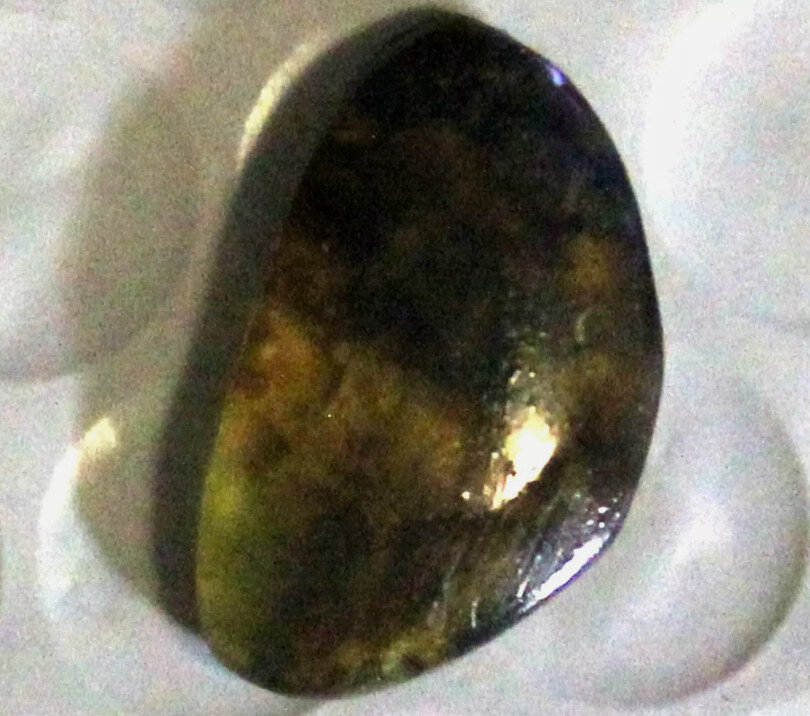 Lovely Natural Dominican Clear Blue Amber Polished Stone 17mm free drilling – photo 8