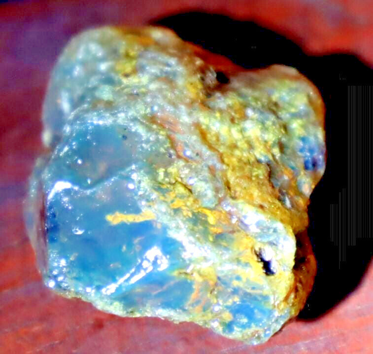 Exquisite Natural Dominican Crystal Clear Sky Blue Amber Rough Specimen 37mm 8.4 – photo 6