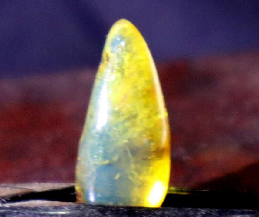 Natural Dominican Clear Light Blue Amber Polished Stone 23mm FREE DRILLING – photo 6