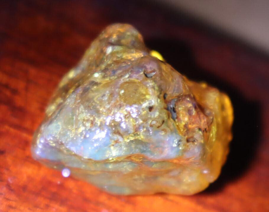 Exquisite Natural Dominican Crystal Clear Yellow Blue Amber Rough Specimen 46mm – photo 6